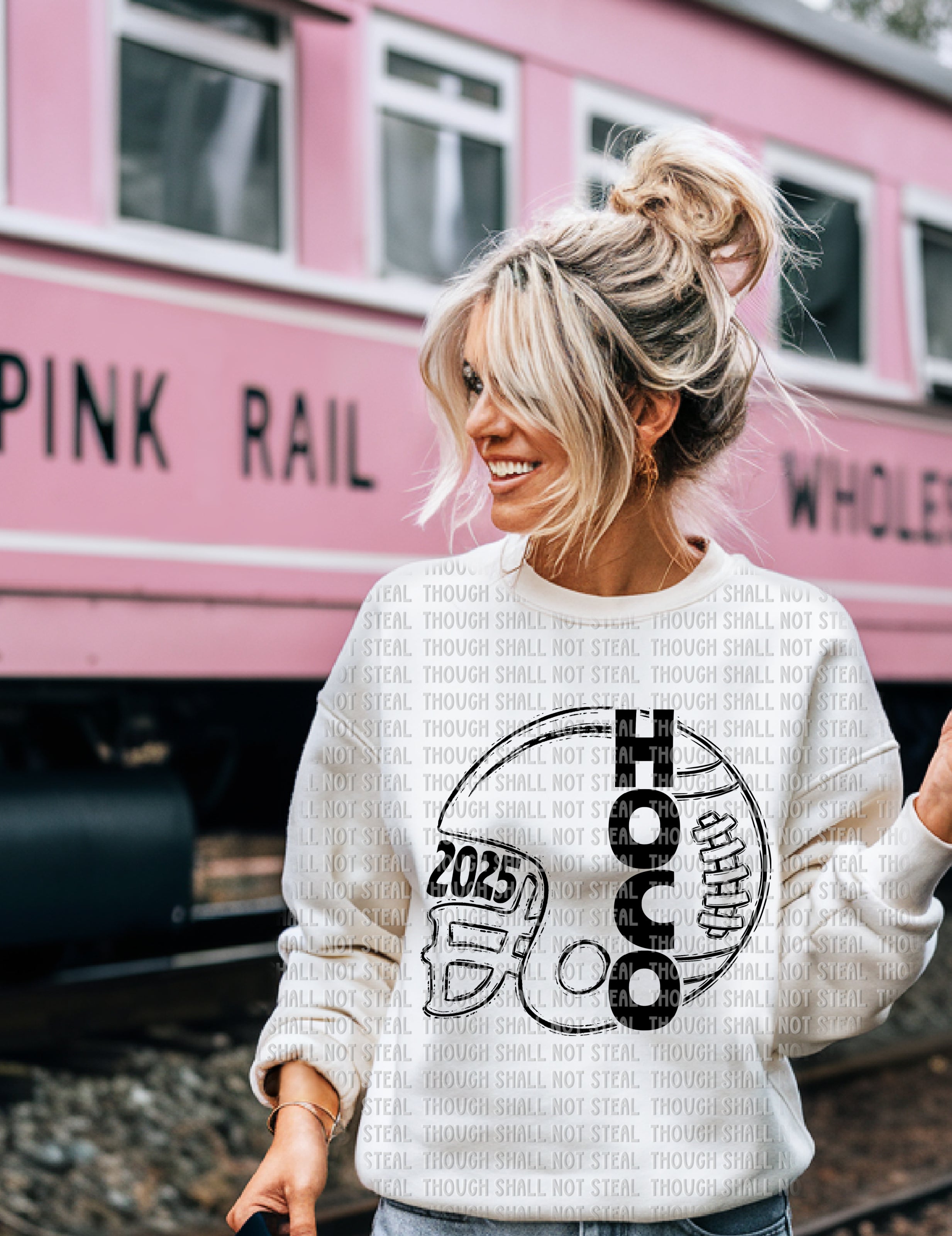 08-200 HOCO Football Helmet Mashup Completed Tee