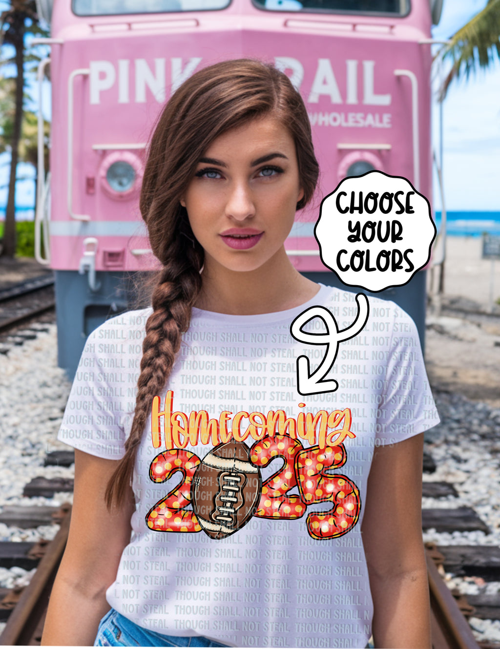 08-202 Homecoming Polka Dot Completed Tee