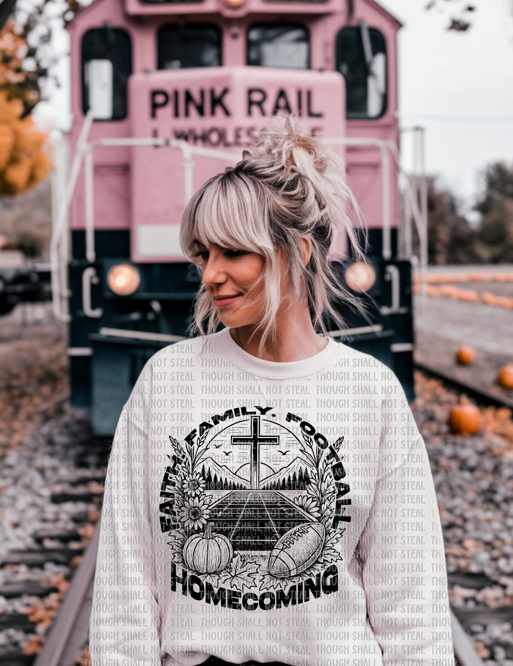 08-203 Faith Family Football Homecoming Completed Tee