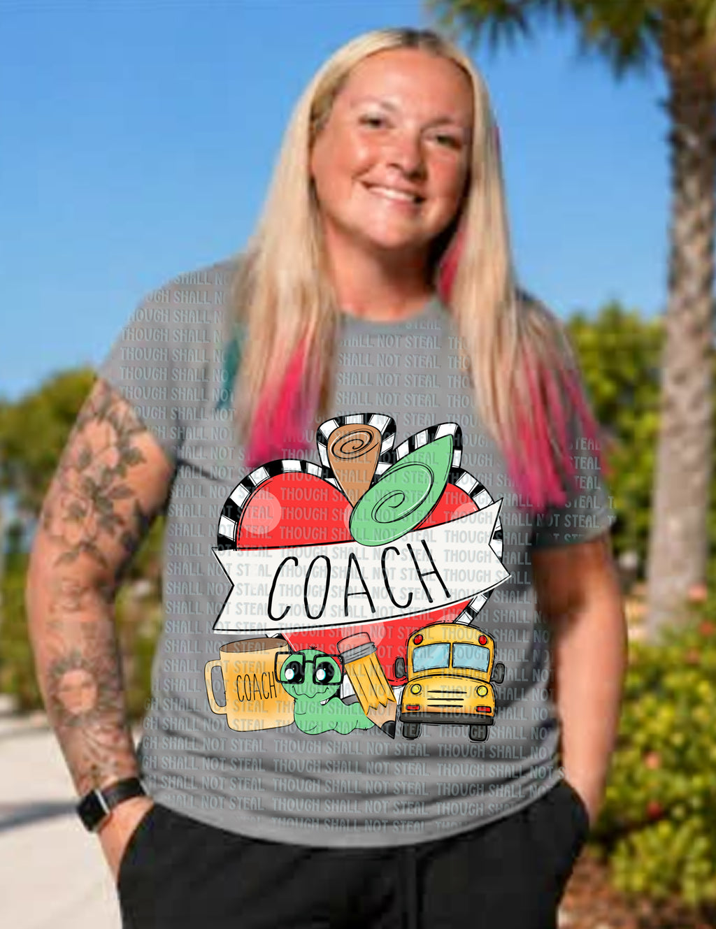 08-213 Apple Collage (Choose your School Profession) tee