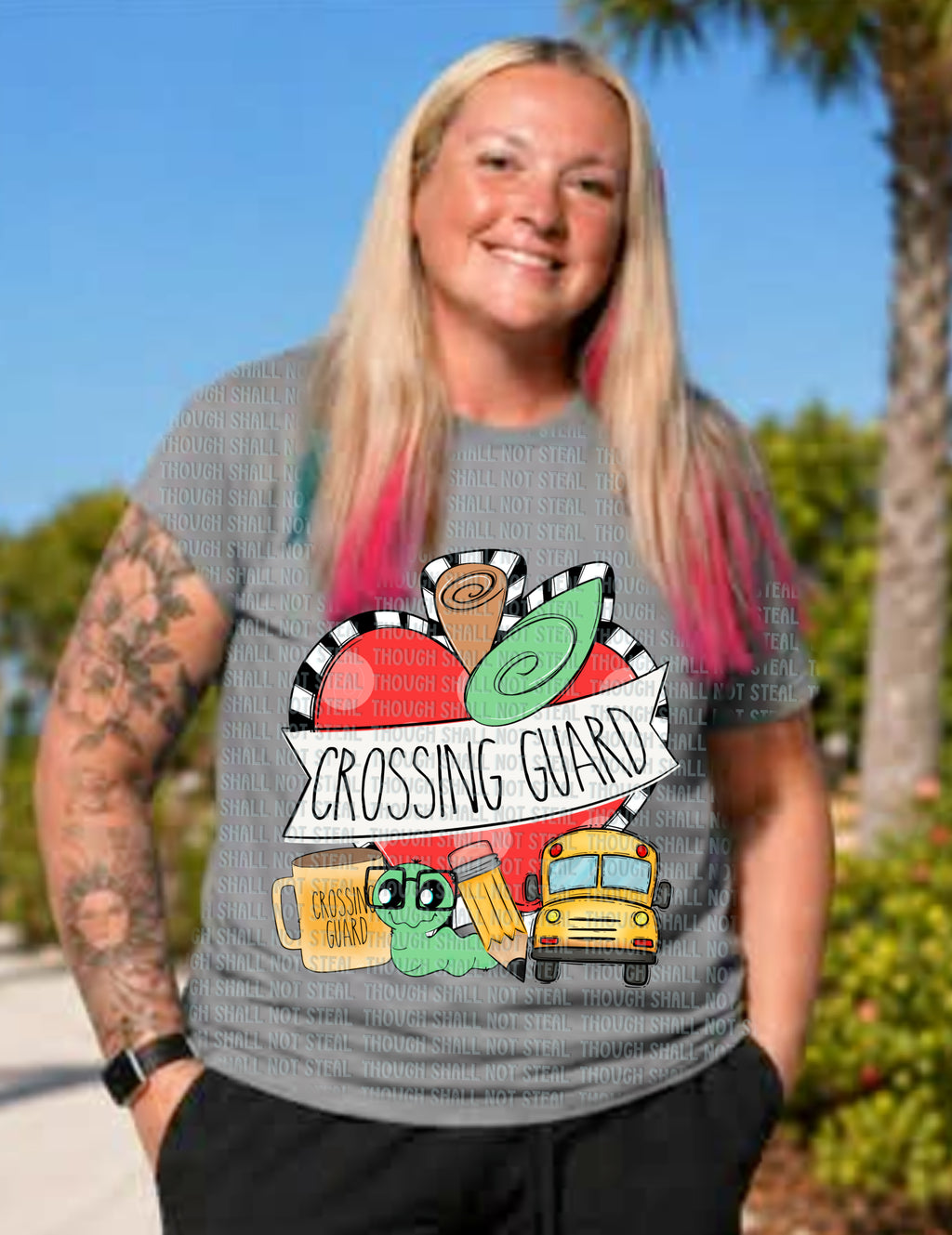 08-213 Apple Collage (Choose your School Profession) tee