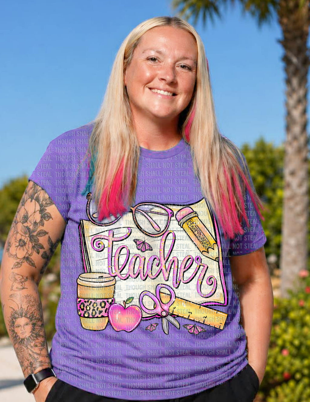 08-219 Sparkly Teacher tee