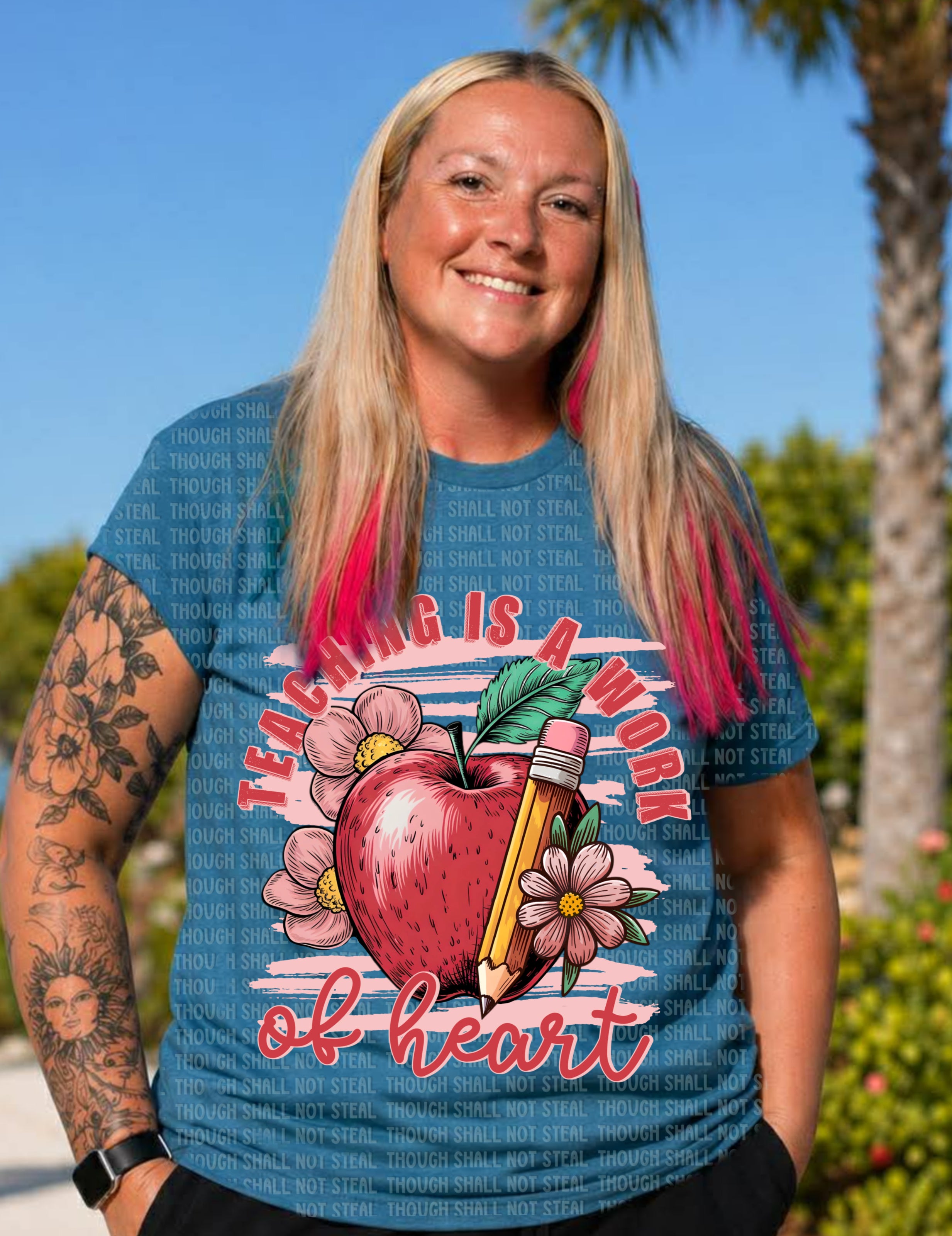08-220 Teaching is a work of Heart tee