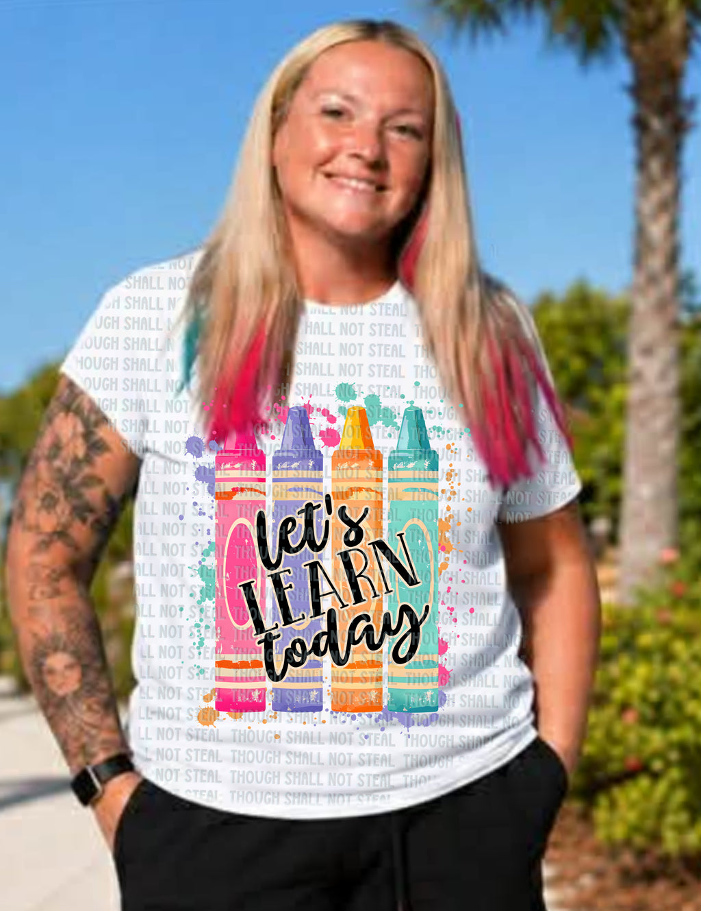 08-224 Let_s learn today tee
