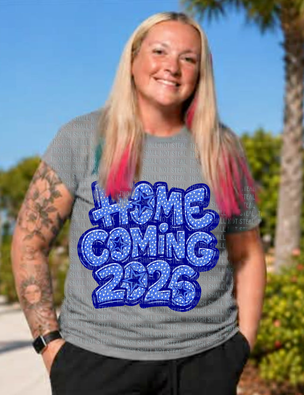 08-225 Polka dot Homecoming (Choose Color) Completed Tee