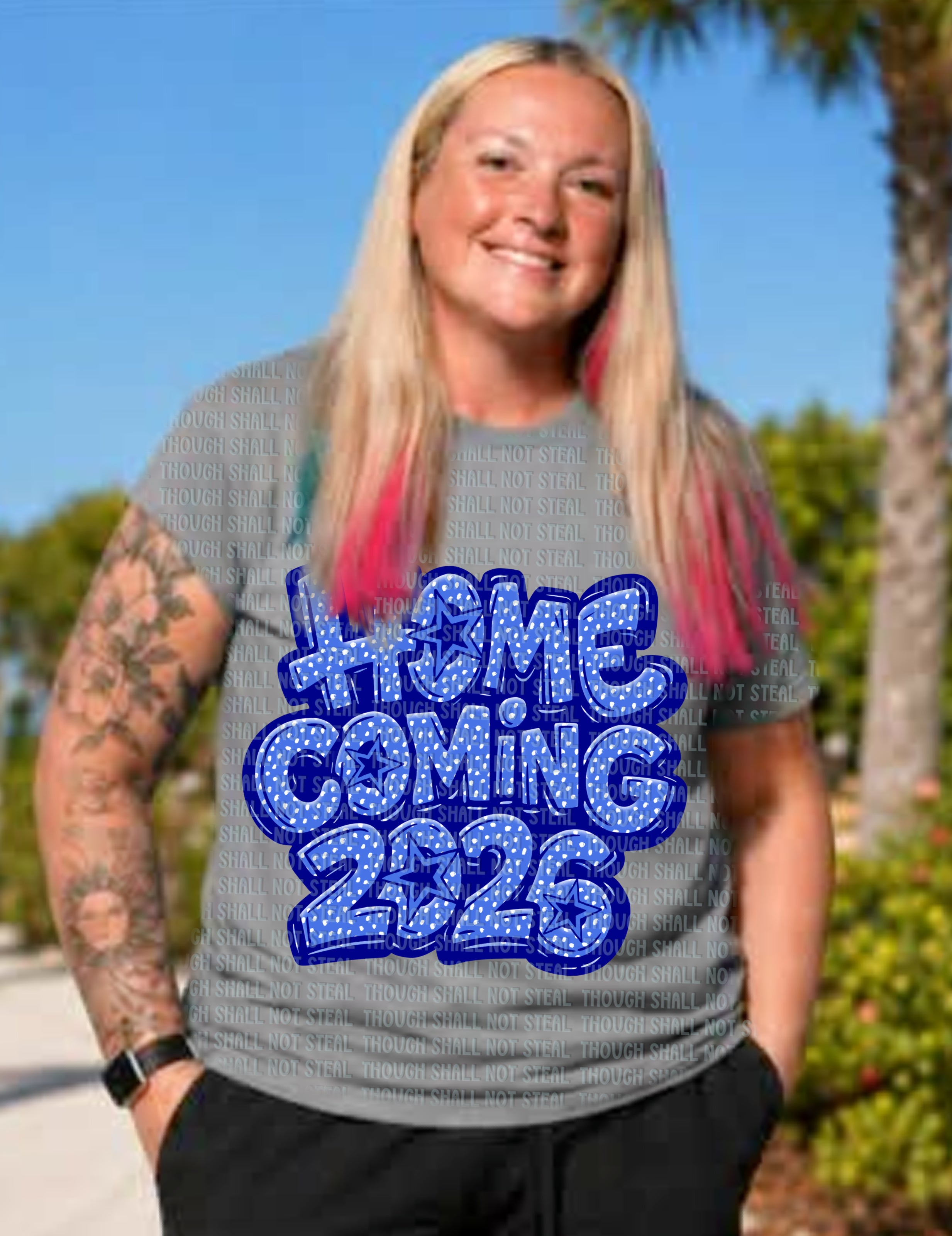 08-225 Polka dot Homecoming (Choose Color) Completed Tee