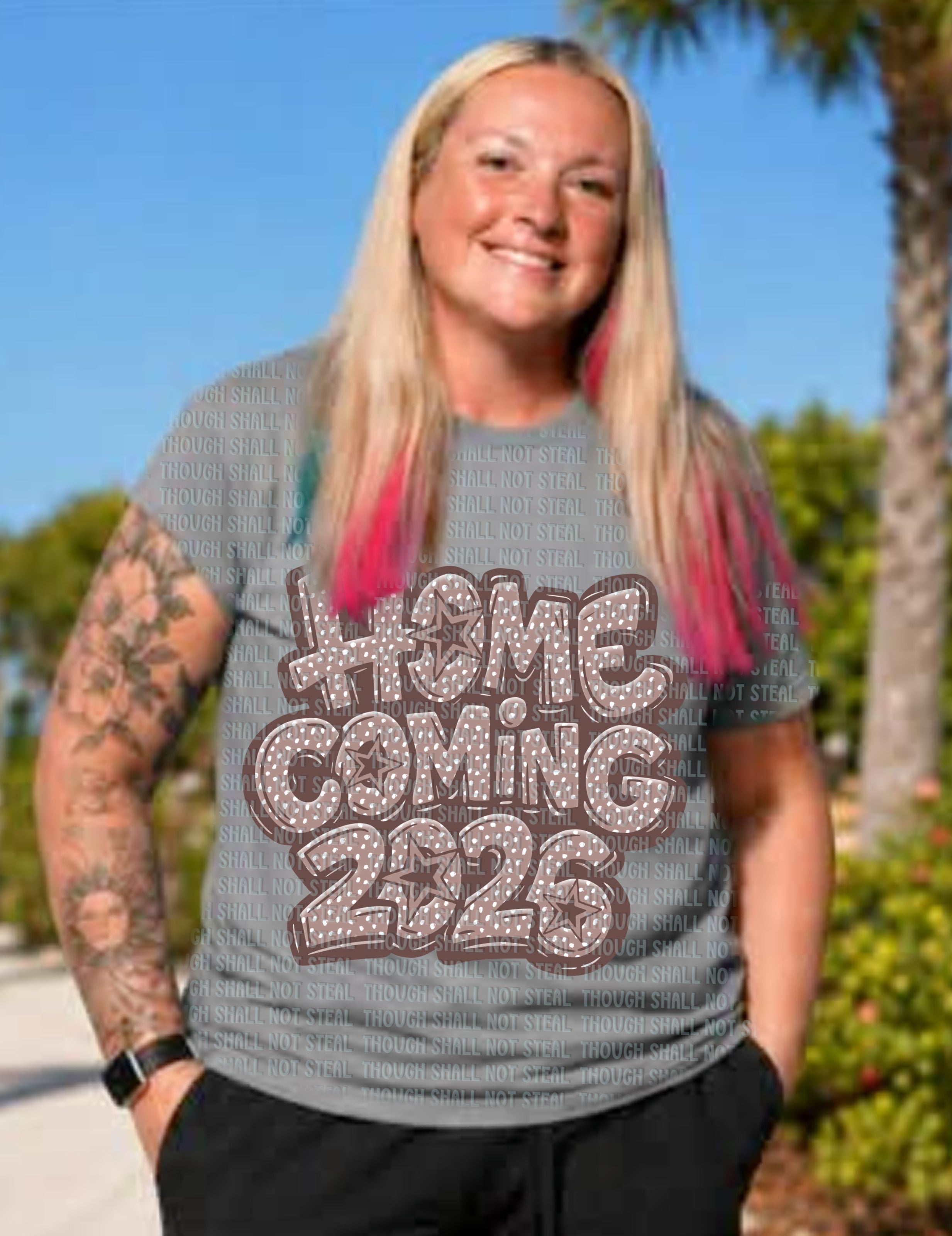 08-225 Polka dot Homecoming (Choose Color) Completed Tee