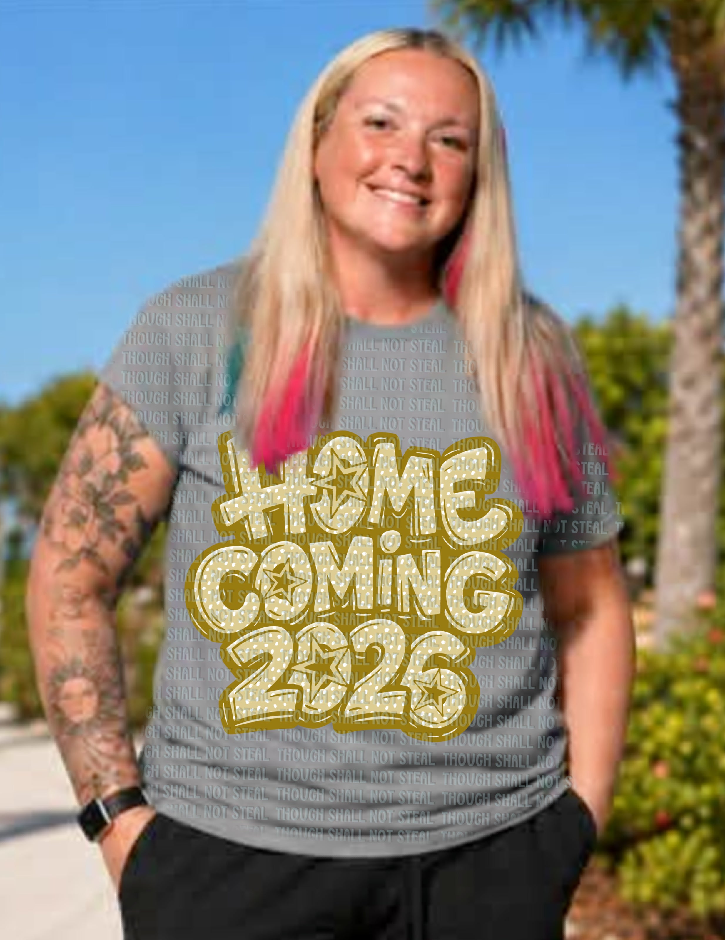 08-225 Polka dot Homecoming (Choose Color) Completed Tee