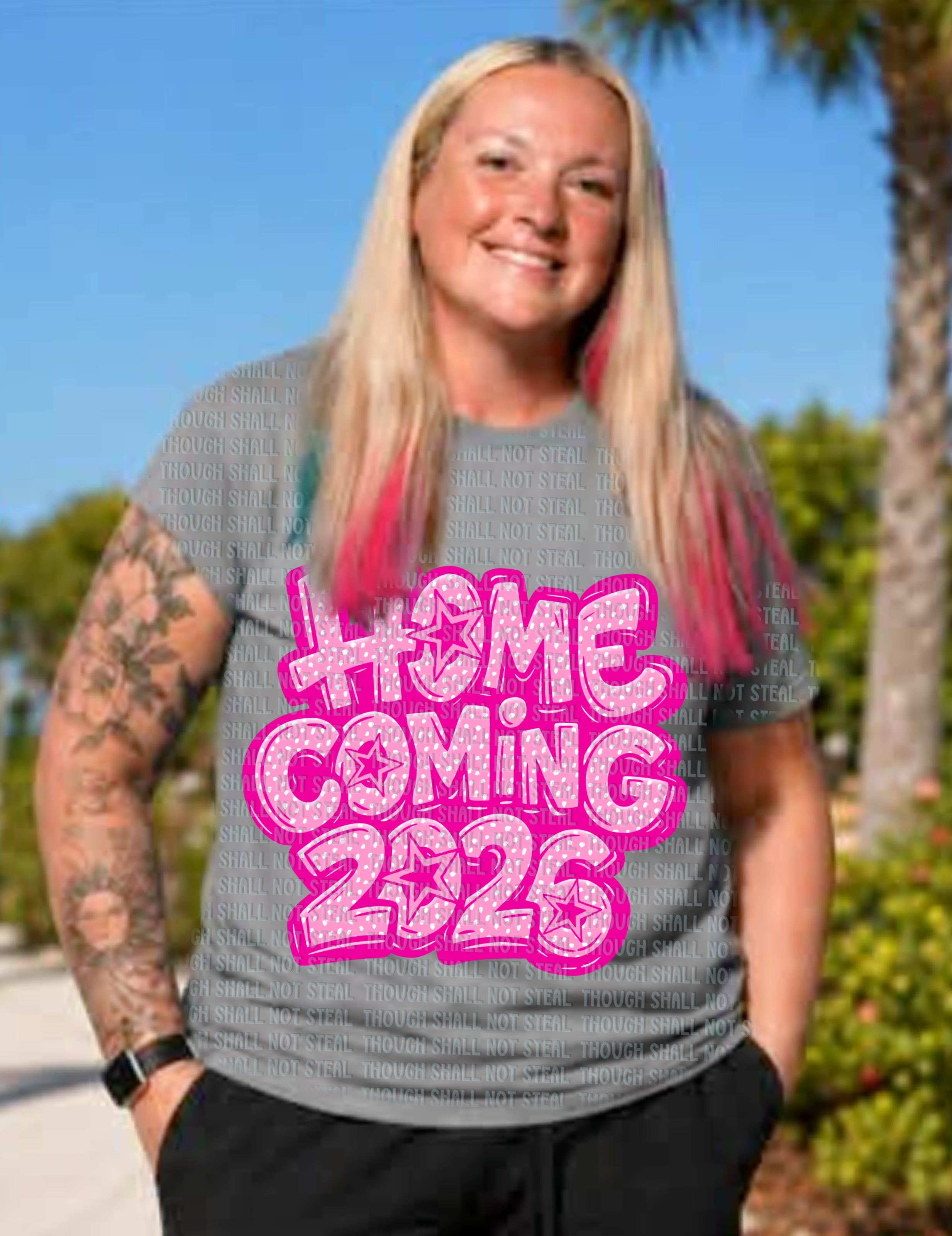 08-225 Polka dot Homecoming (Choose Color) Completed Tee