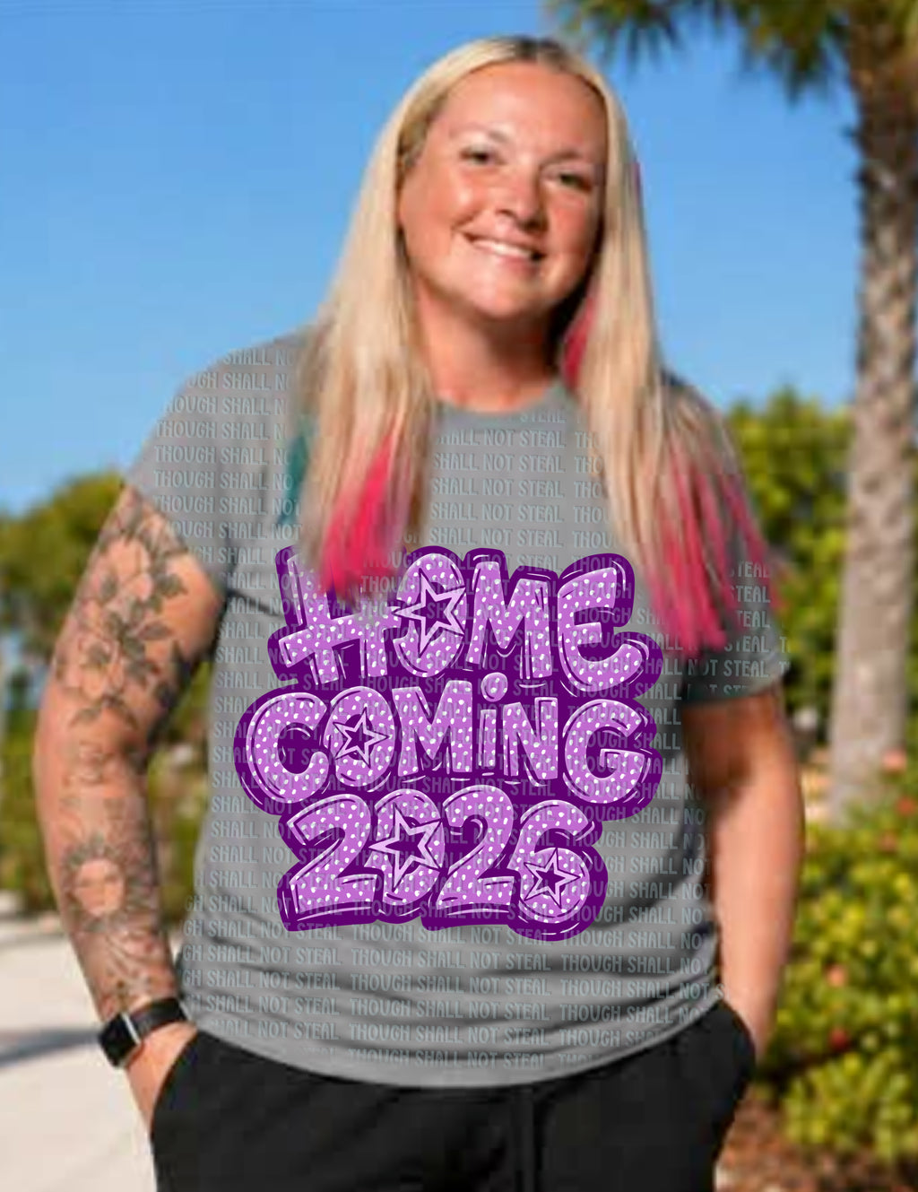 08-225 Polka dot Homecoming (Choose Color) Completed Tee