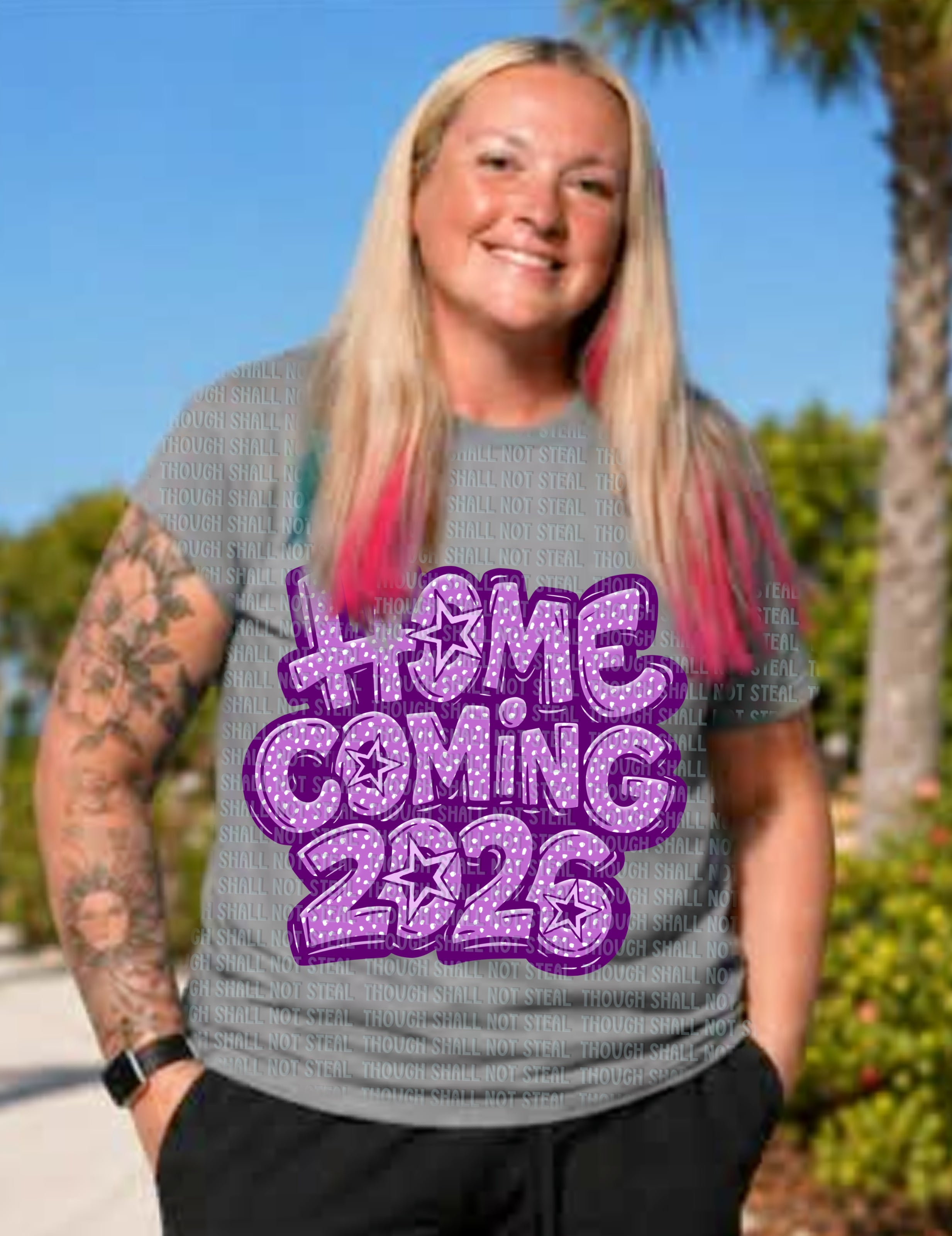 08-225 Polka dot Homecoming (Choose Color) Completed Tee