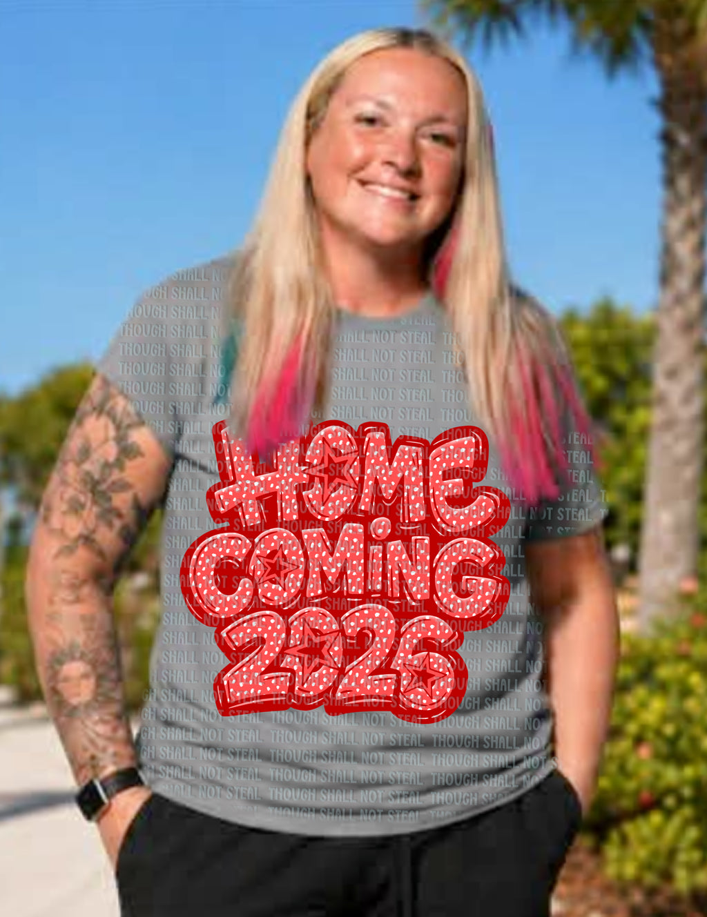 08-225 Polka dot Homecoming (Choose Color) Completed Tee