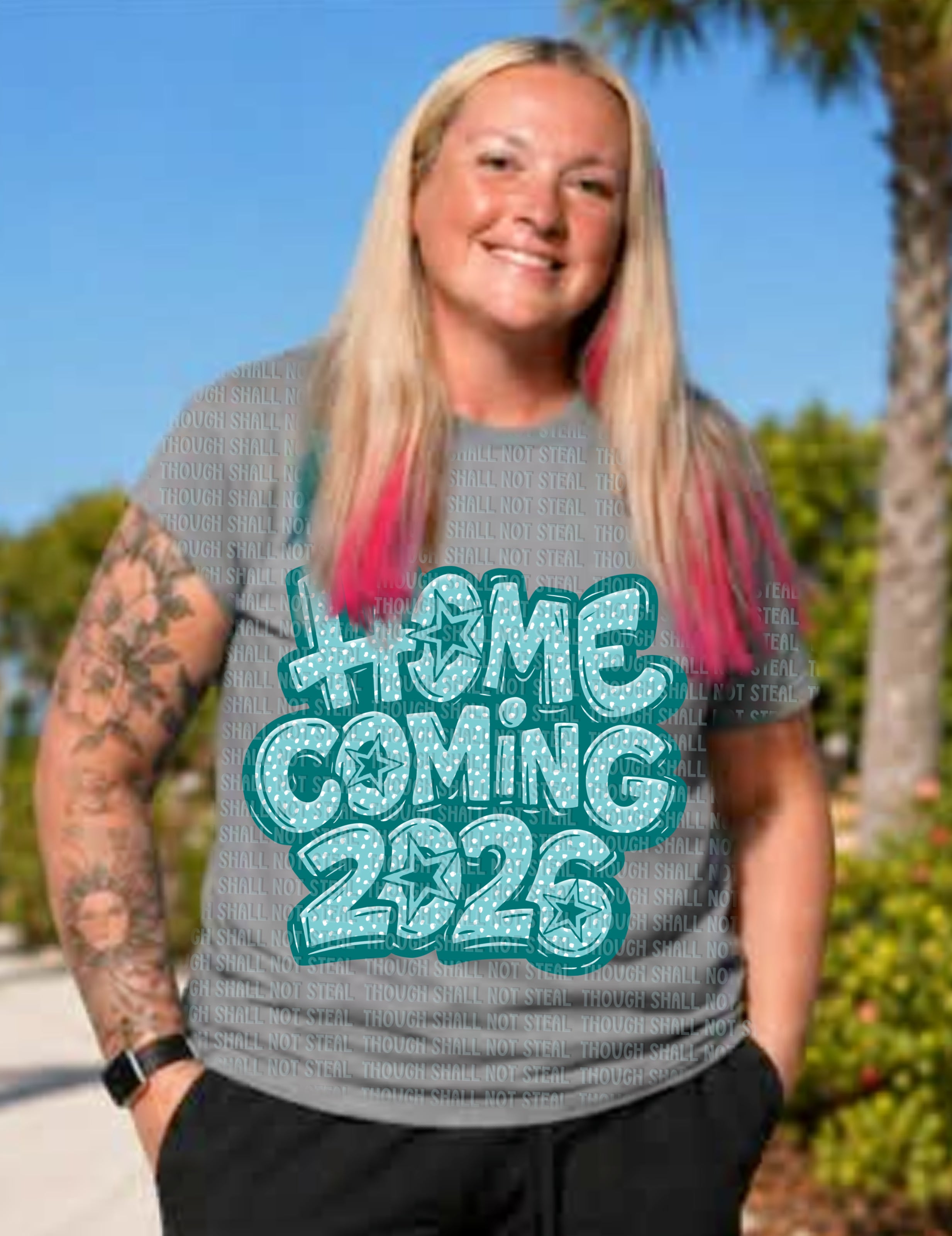 08-225 Polka dot Homecoming (Choose Color) Completed Tee