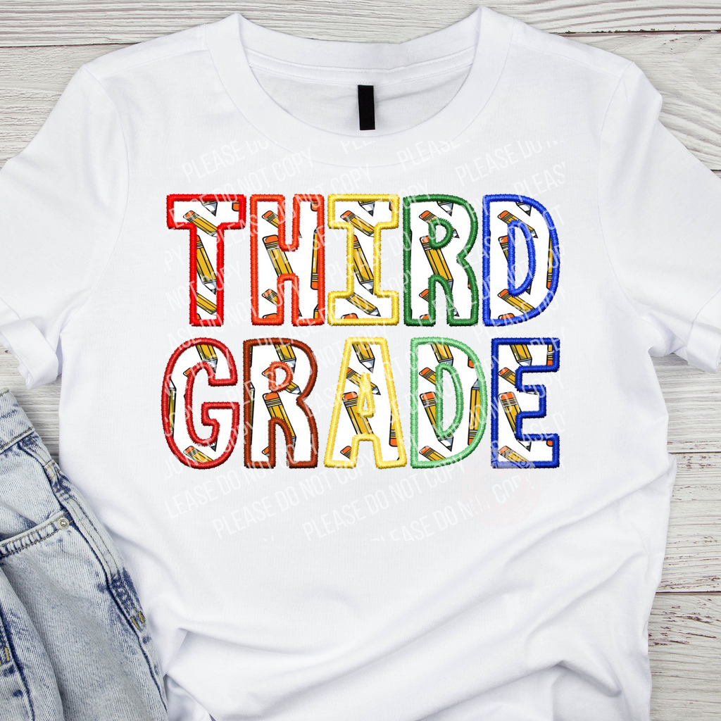 08-40 (GRADE) Embroidery Completed Tee
