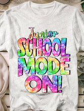 Load image into Gallery viewer, 08-45 School Mode On - Junior Completed Tee
