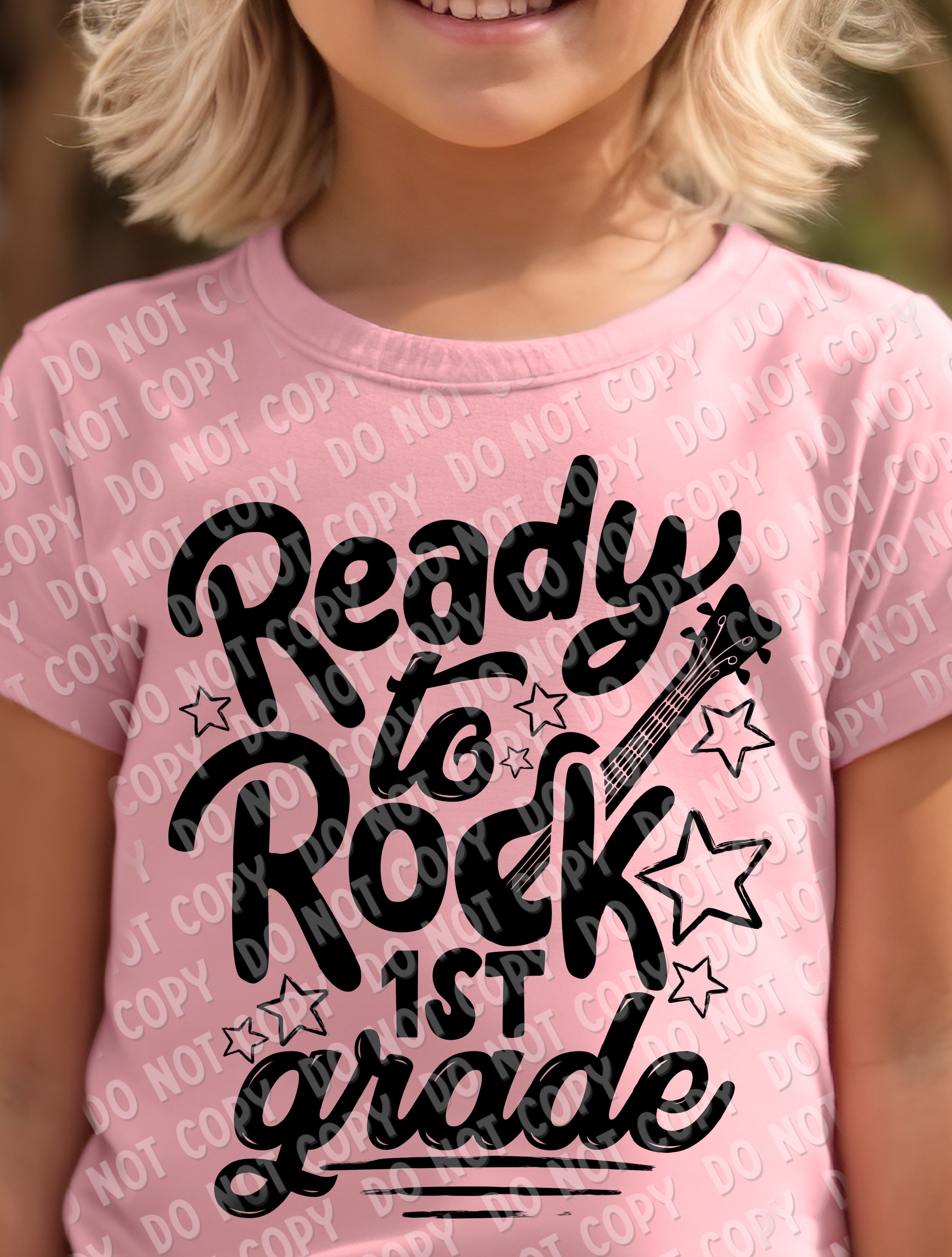08-67 Ready to Rock - Black (choose grade) - DTF TRANSFER ONLY