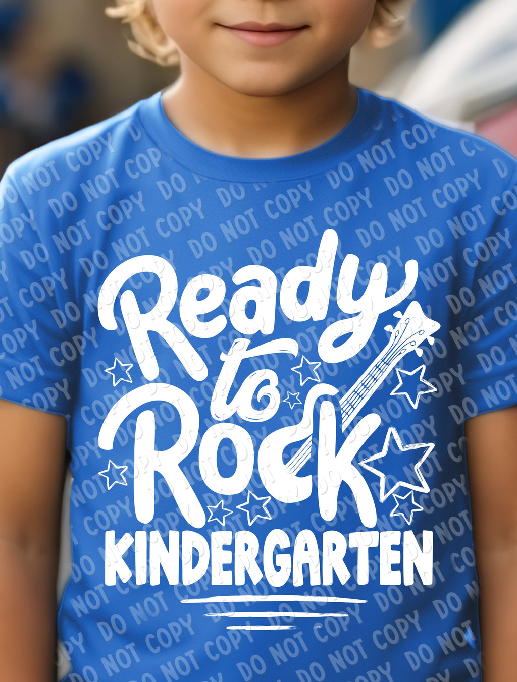 08-68 Ready to Rock - White (choose grade) - White mock Completed Tee