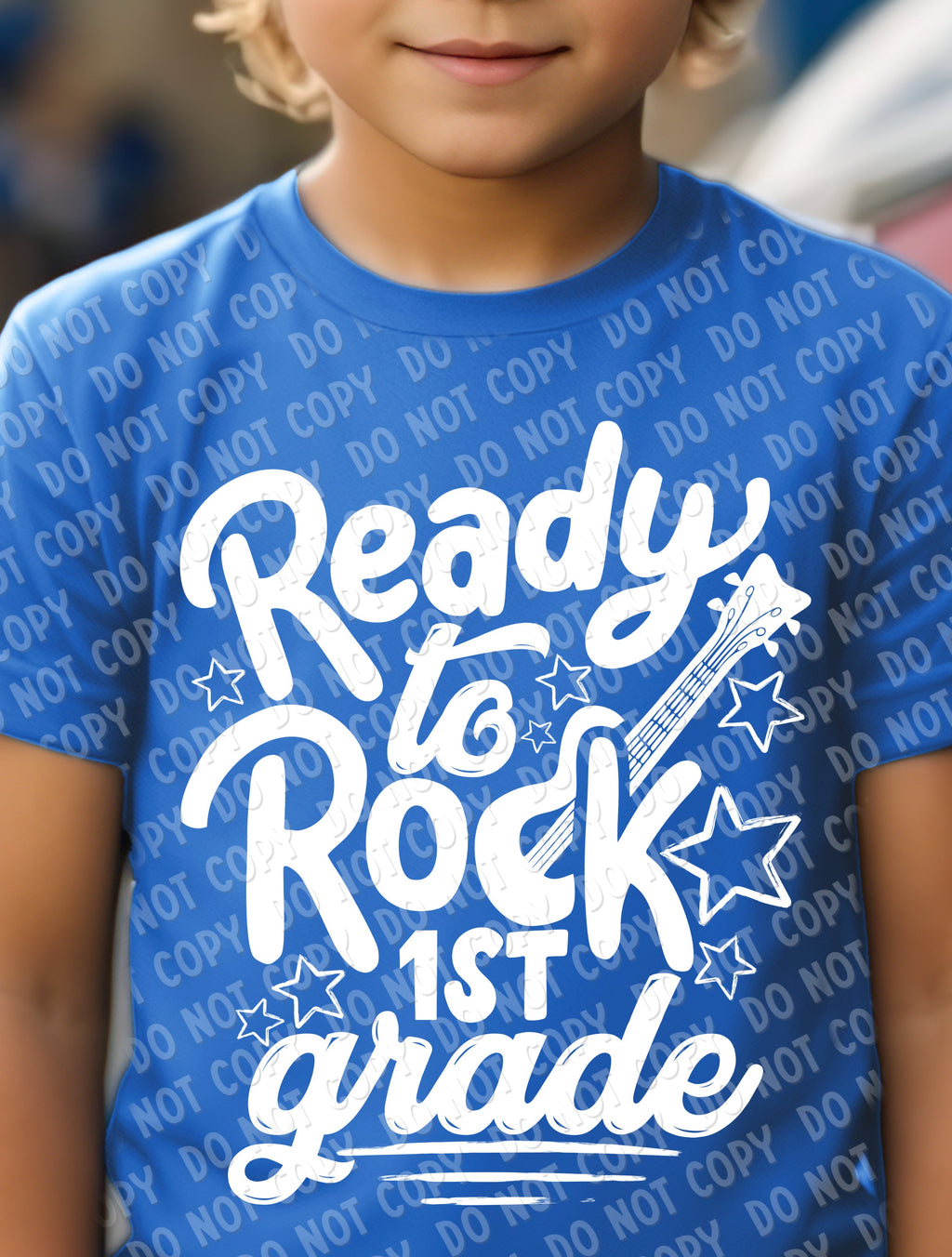 08-68 Ready to Rock - White (choose grade) - White mock Completed Tee
