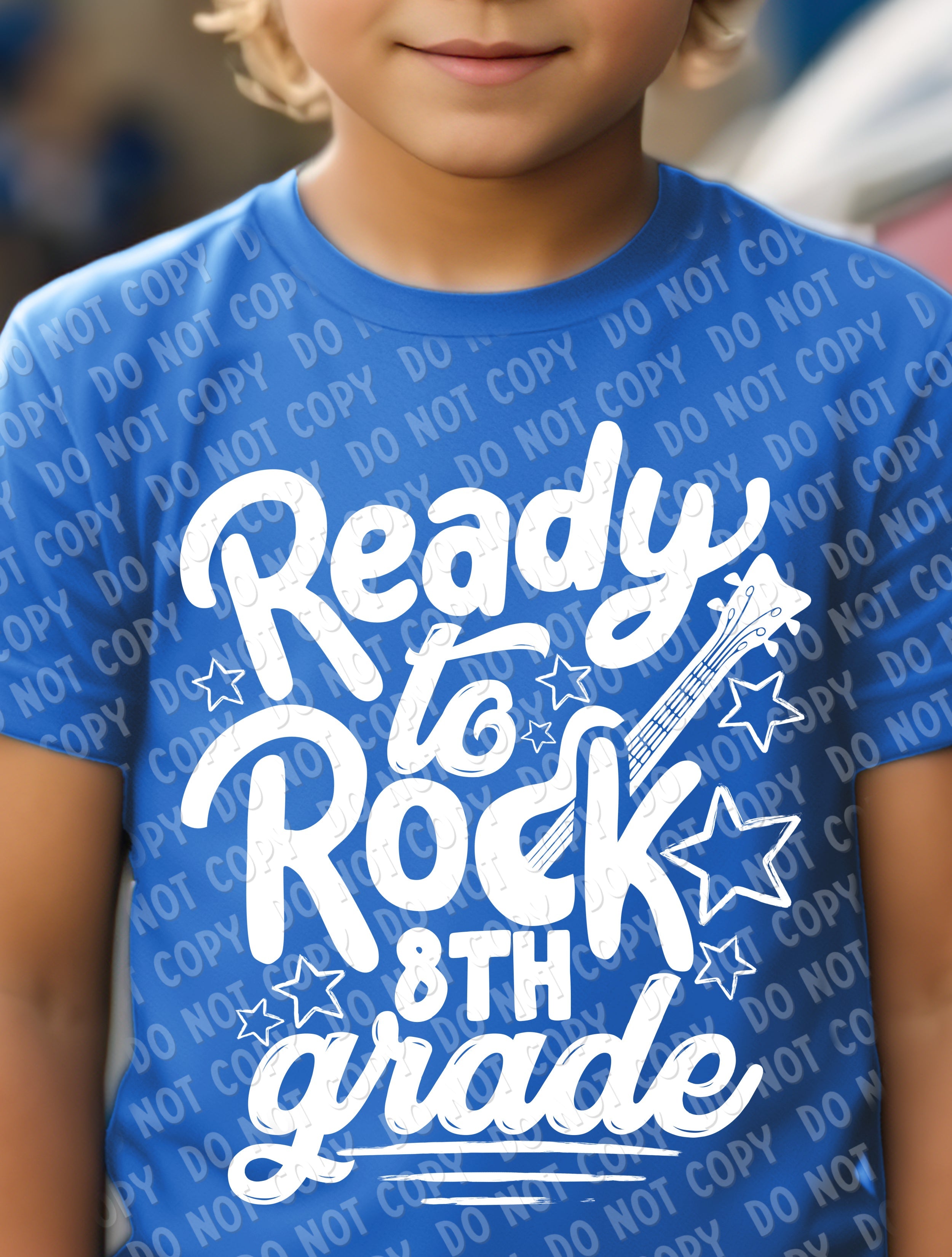 08-68 Ready to Rock - White (choose grade) - White mock Completed Tee