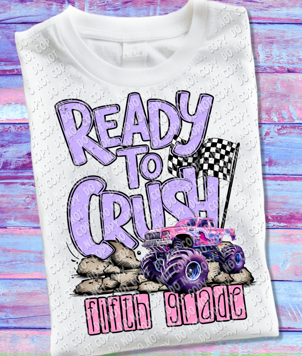 08-75 Ready to Crush - Purple (choose grade) Completed Tee