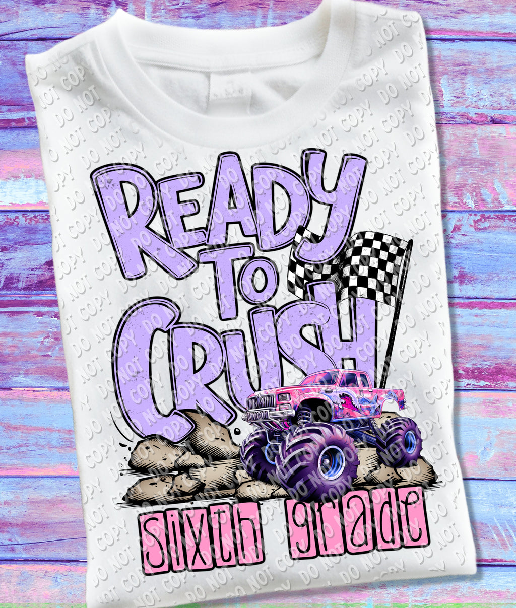 08-75 Ready to Crush - Purple (choose grade) Completed Tee