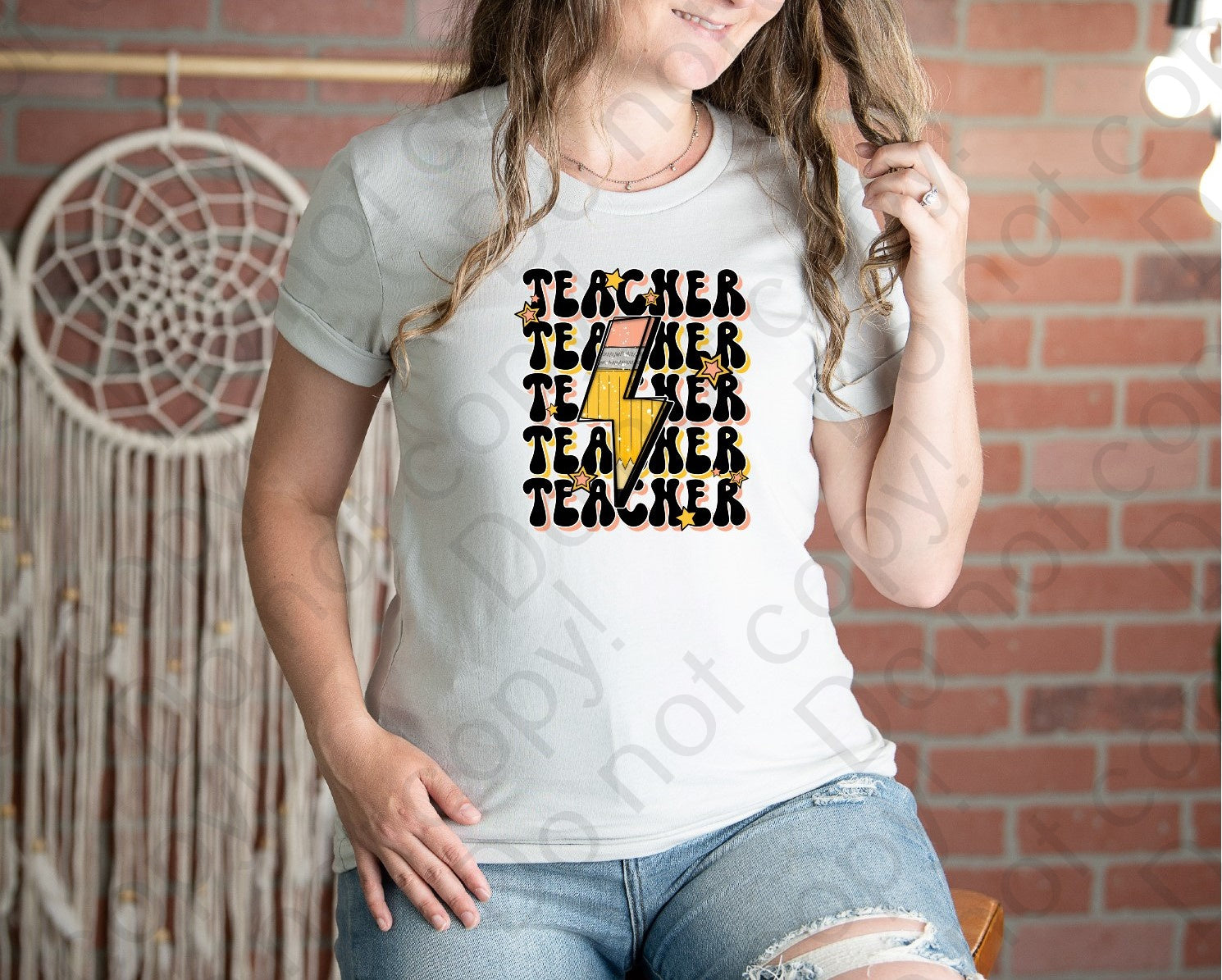 08-88 Teacher Pencil DTF Transfer ONLY