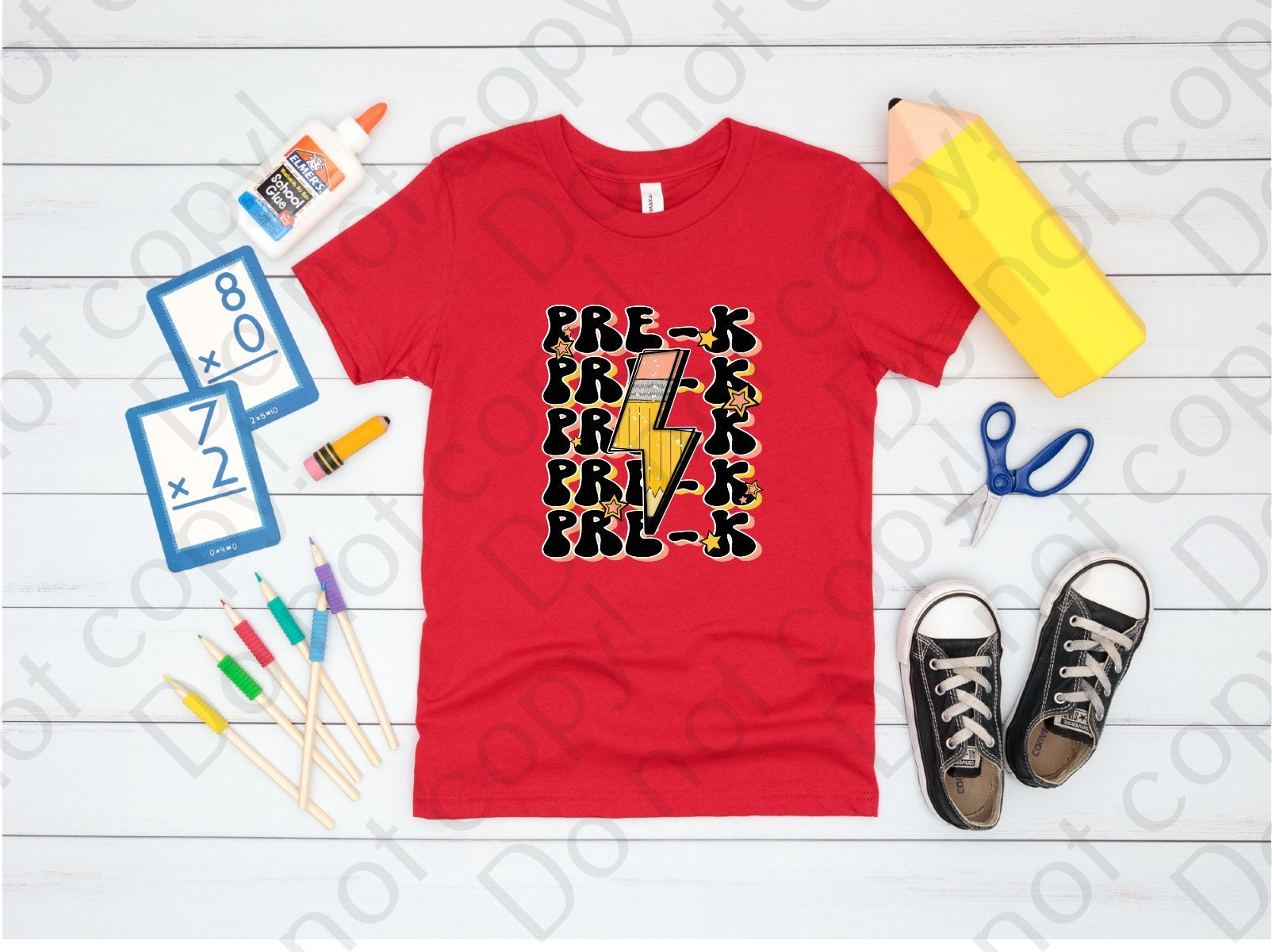 08-93 Pre-K pencil DTF Transfer ONLY