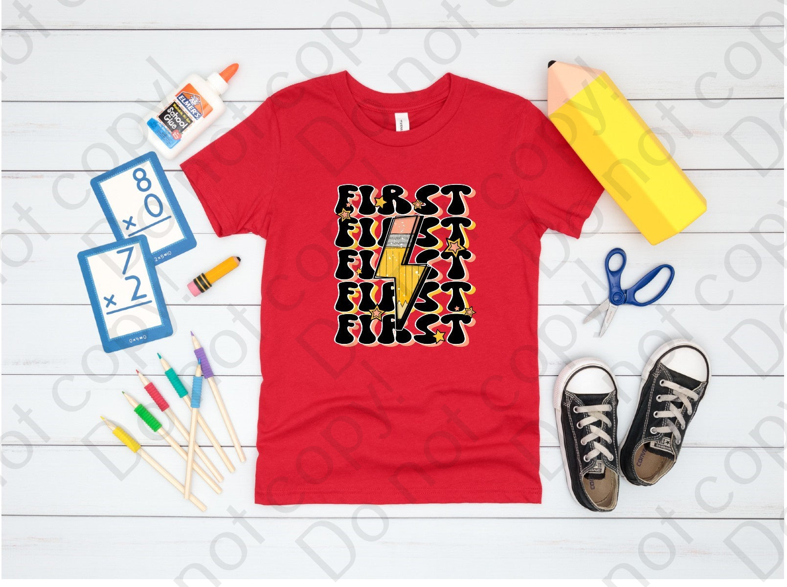 08-94 First Grade Pencil DTF Transfer ONLY
