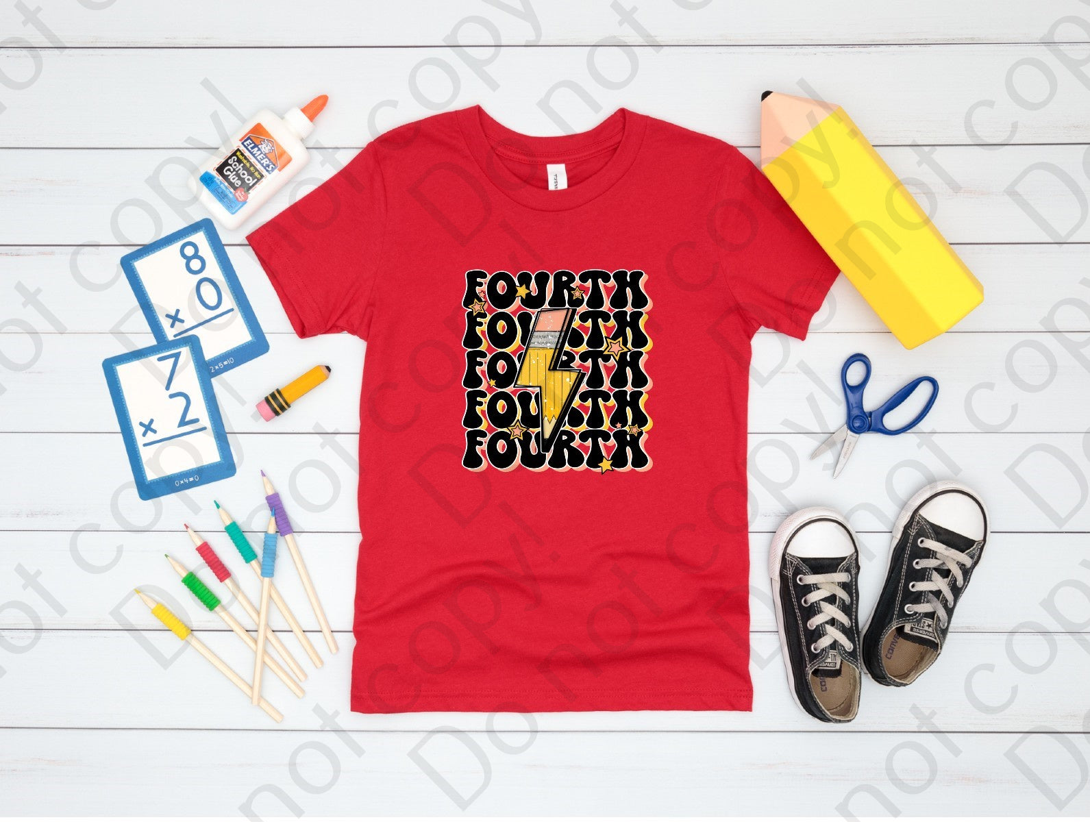 08-97 Fourth Grade Pencil DTF Transfer ONLY