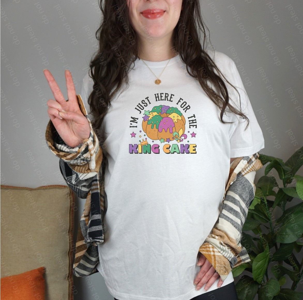 09-38 Here for King Cake DTF TRANSFER ONLY