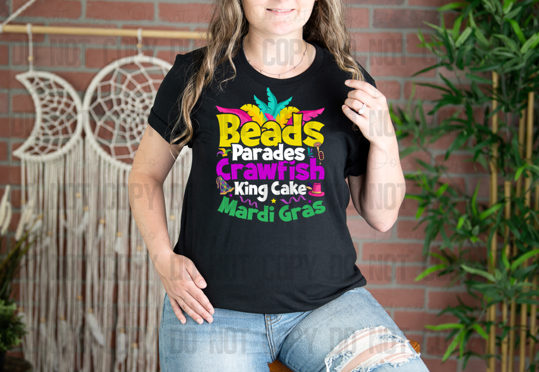 09-44 Beads Parades Crawfish 2  DTF TRANSFER ONLY