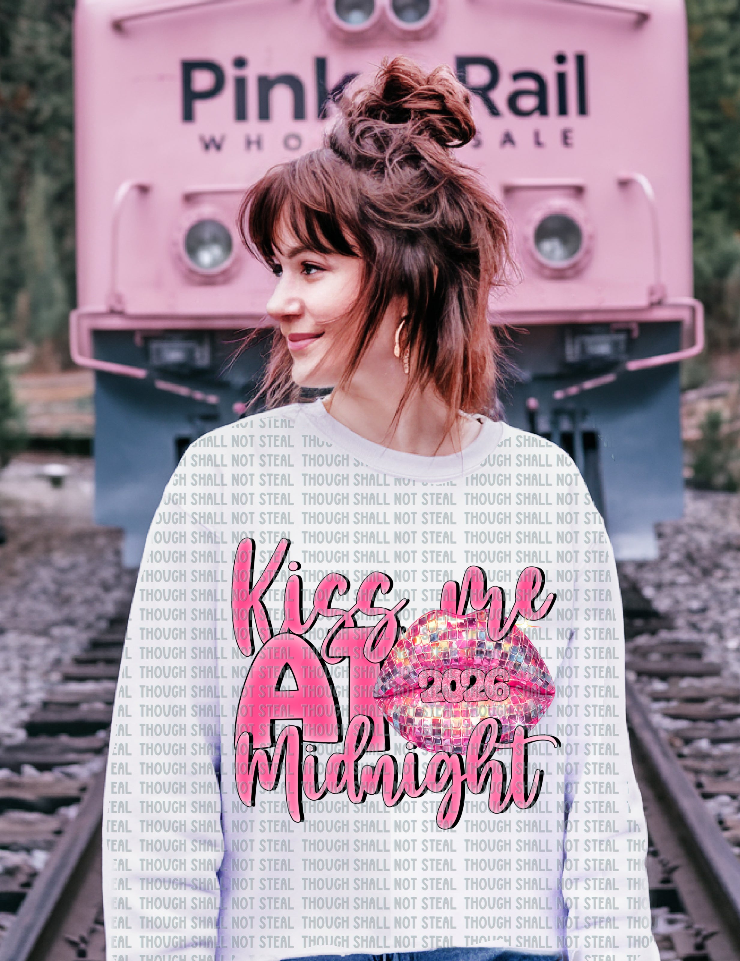 01-55 Kiss me at Midnight DTF TRANSFER ONLY