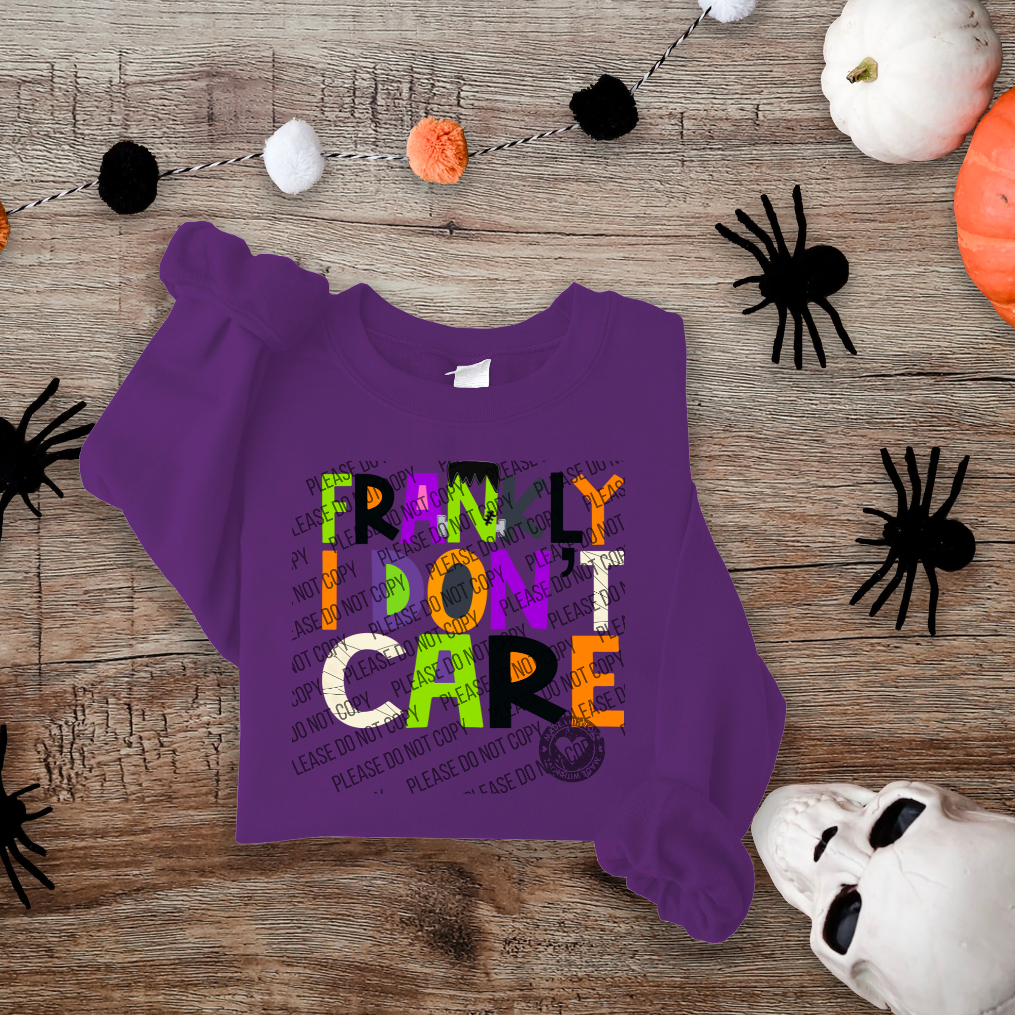 10-107 Frankly I Don't Care Completed Tee