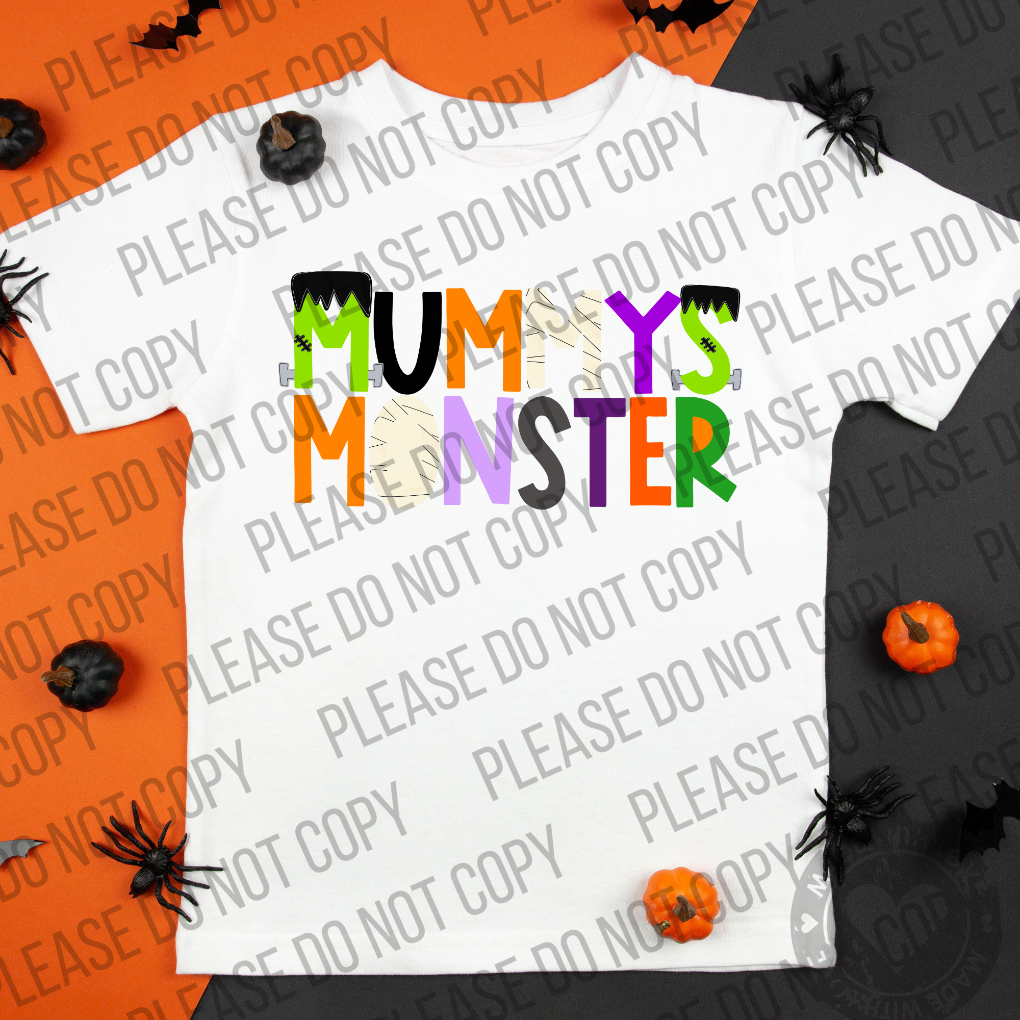 10-118 Mummy's Monster Block Letters DTF TRANSFER ONLY