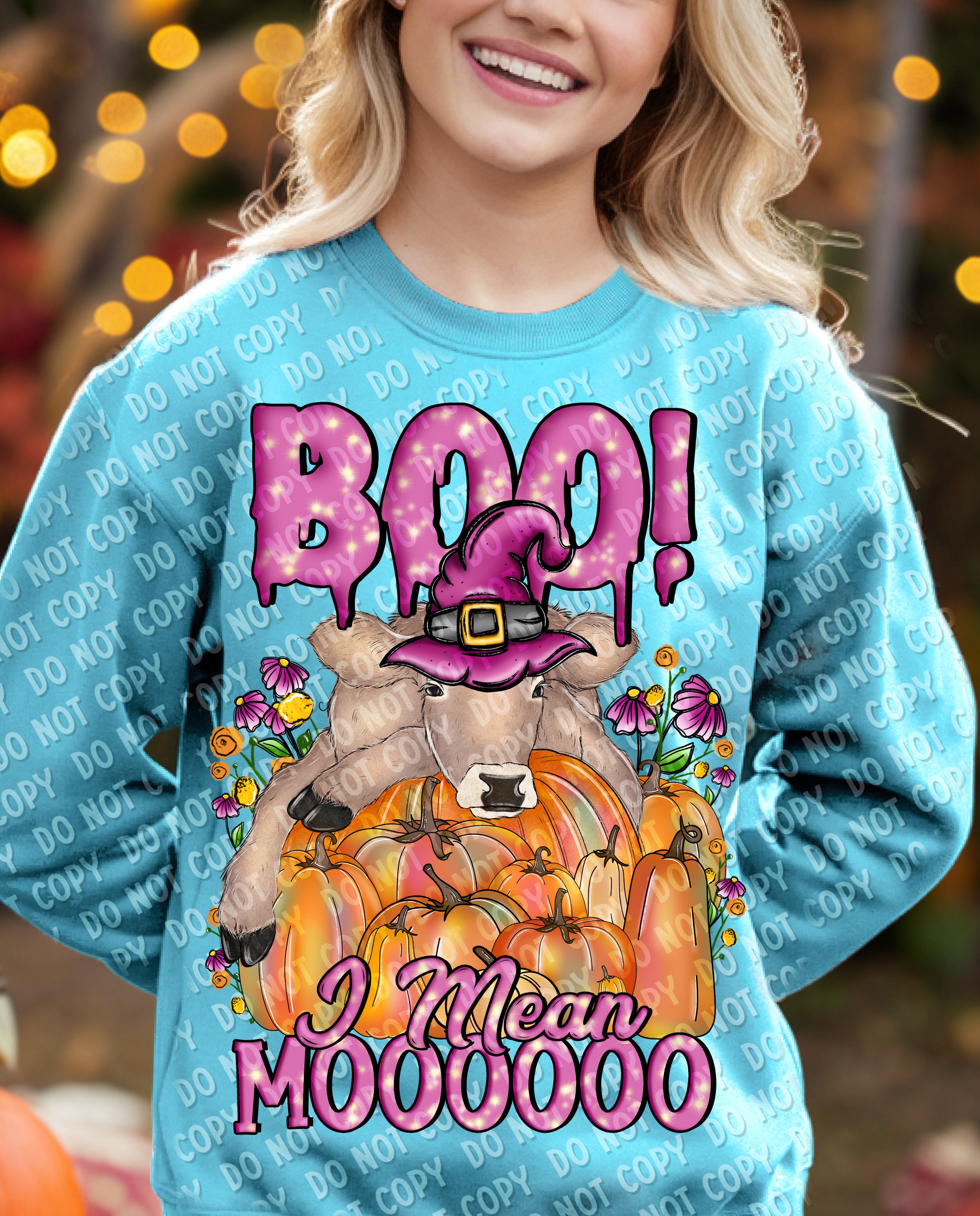 10-195 Boo! I mean Moooooo DTF Transfer ONLY