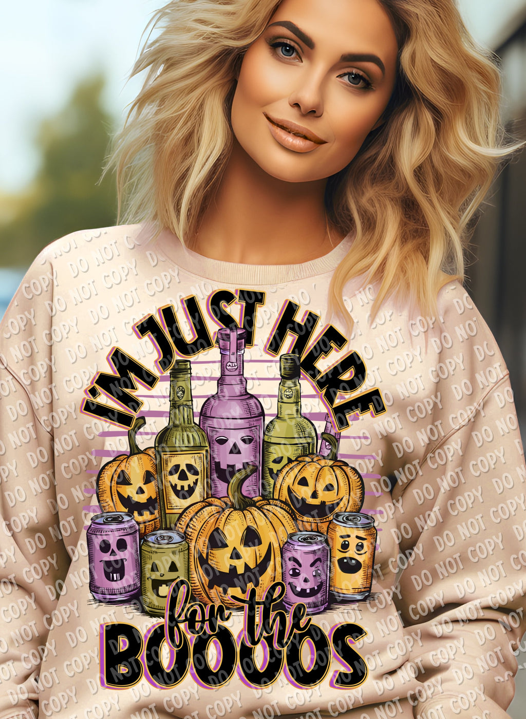 10-200 I_m Just here for the Boooos Completed Tee