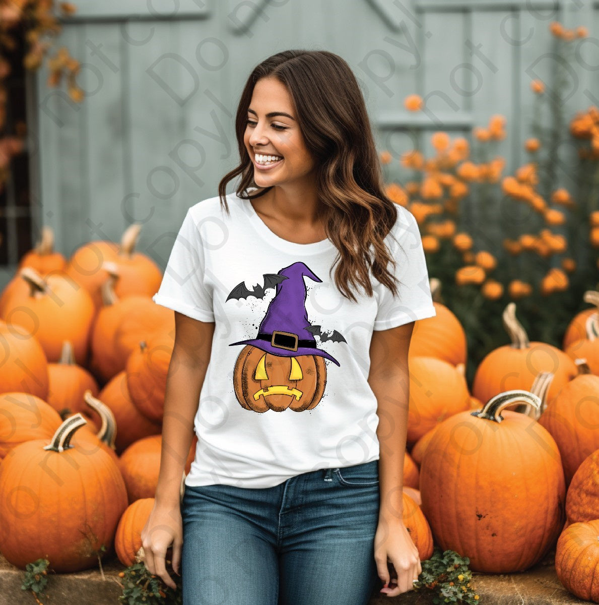 10-205 Spooky Pumpkin DTF Transfer ONLY