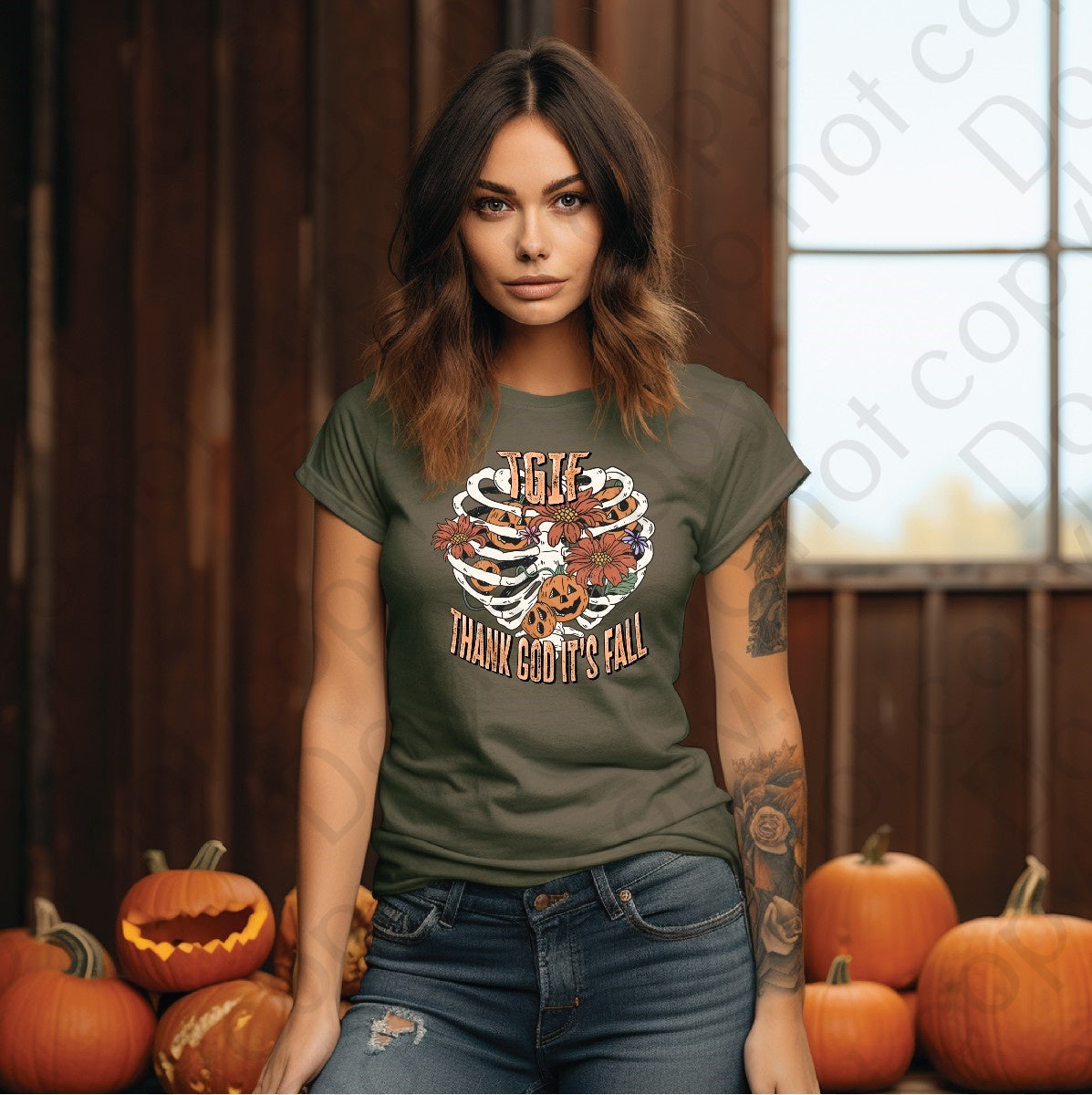 10-224 TGIF Thank God Its Fall Completed Tee