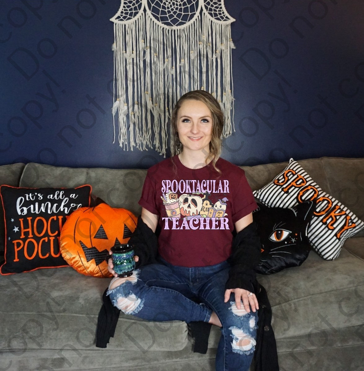 10-233 spooktacular teacher DTF Transfer ONLY