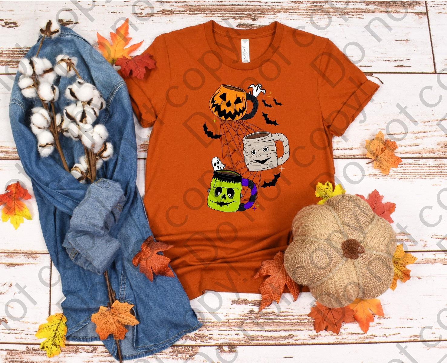 10-239 halloween mugs DTF Transfer ONLY