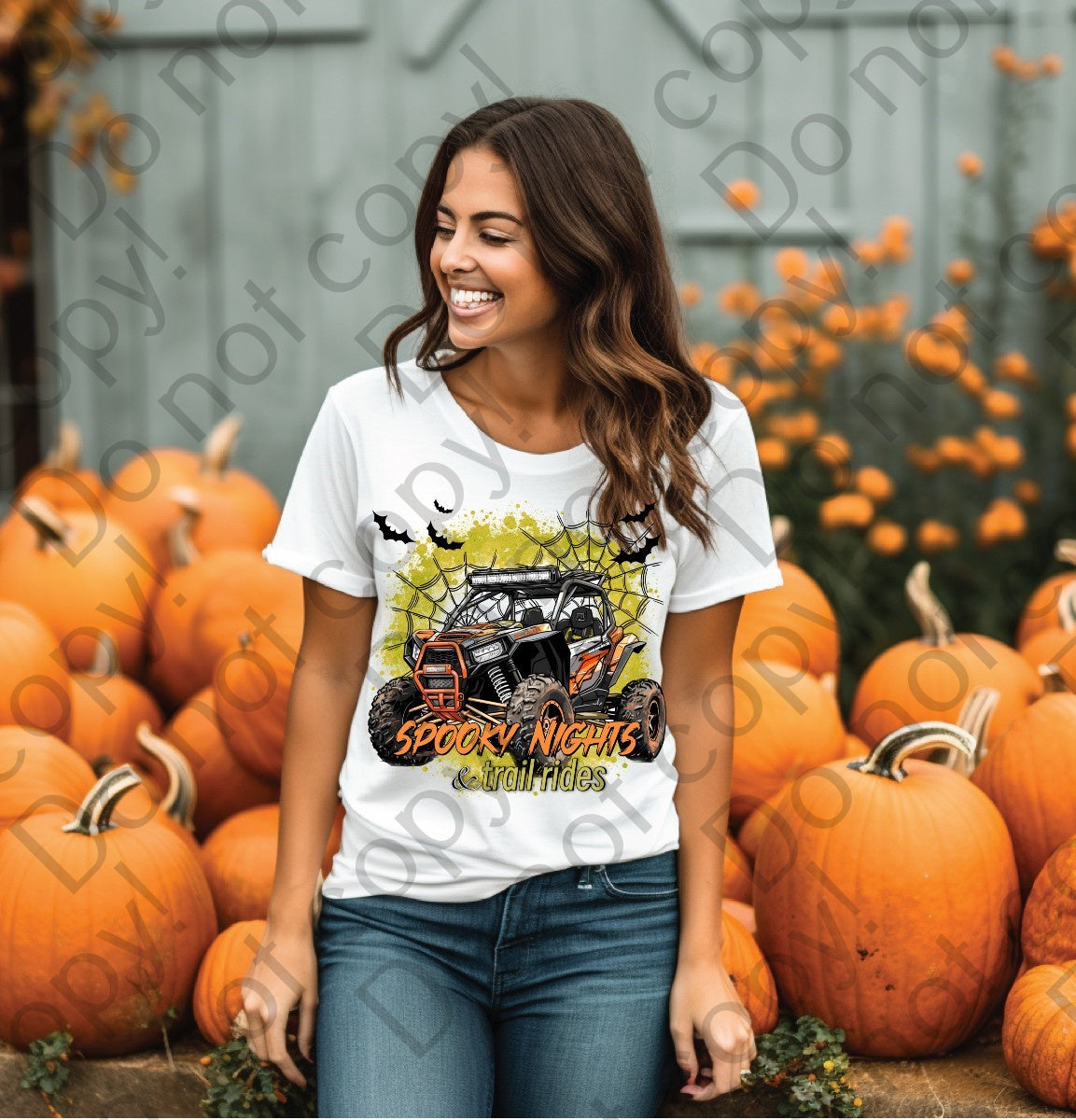 10-243 spooky nights & trail rides DTF Transfer ONLY