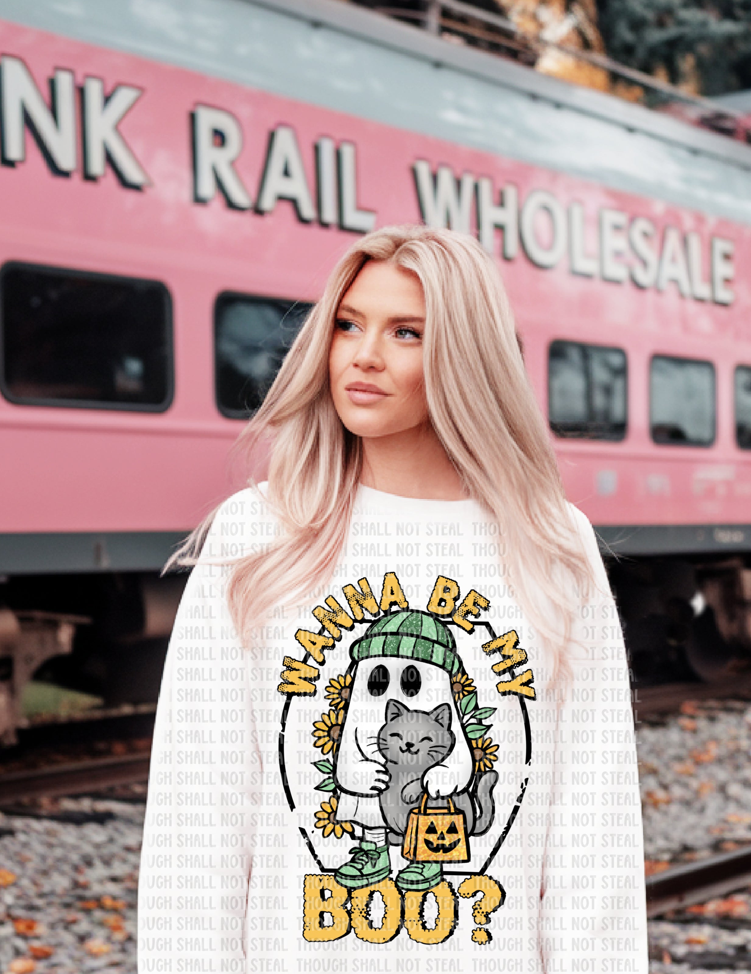 10-251 Wanna Be My Boo DTF Transfer ONLY