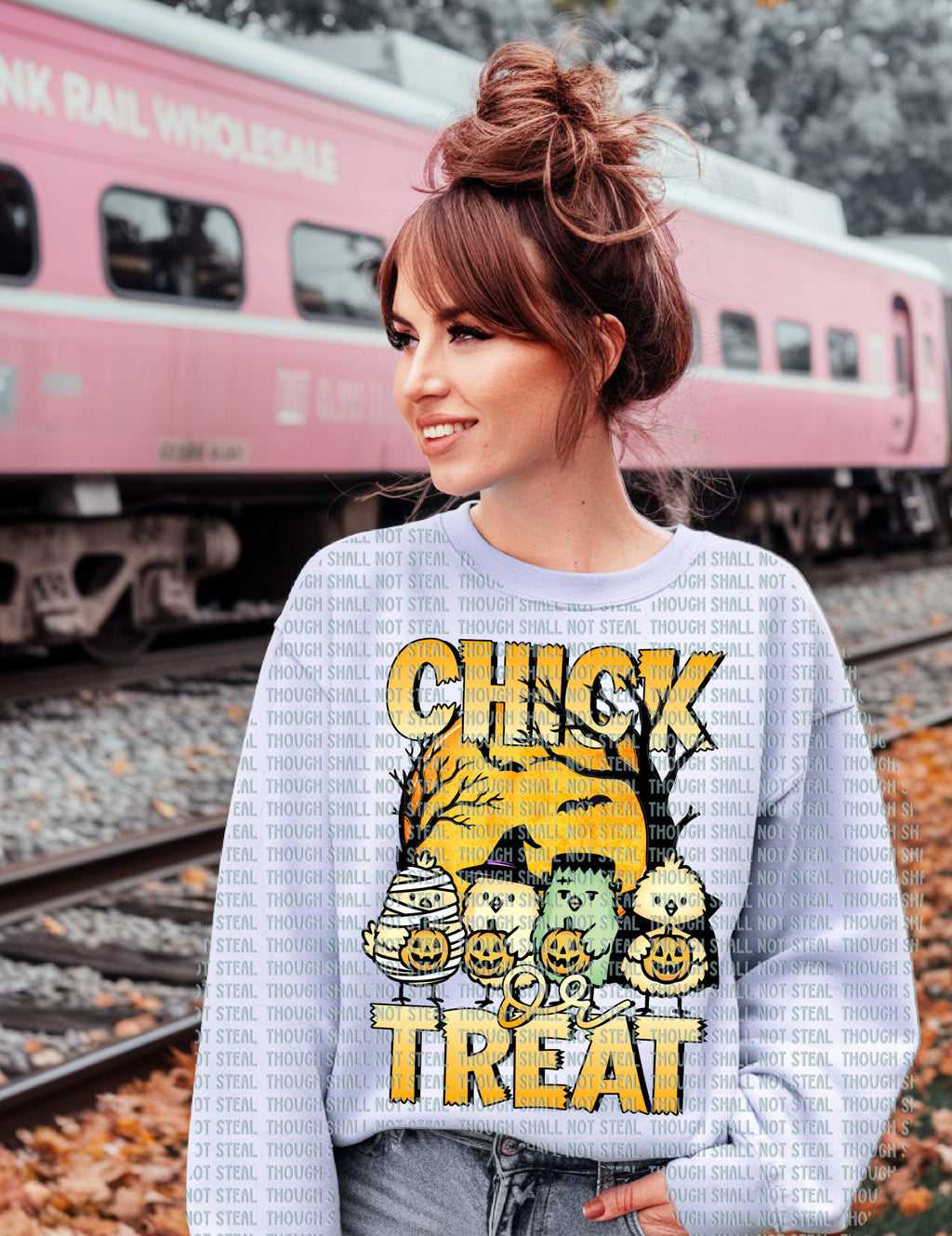 10-255 Chick or Treat Completed Tee