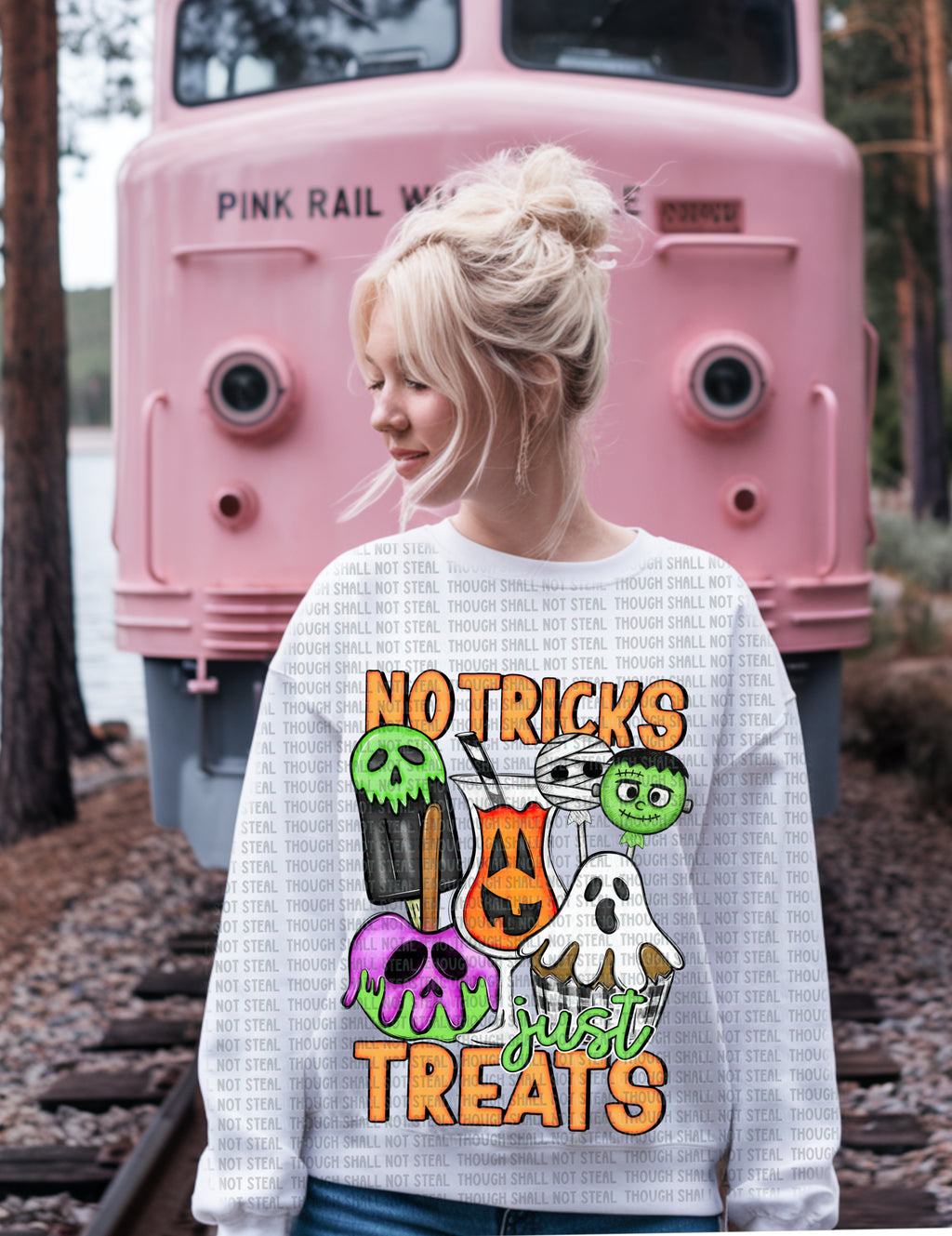10-260 No Tricks Just Treats Completed Tee