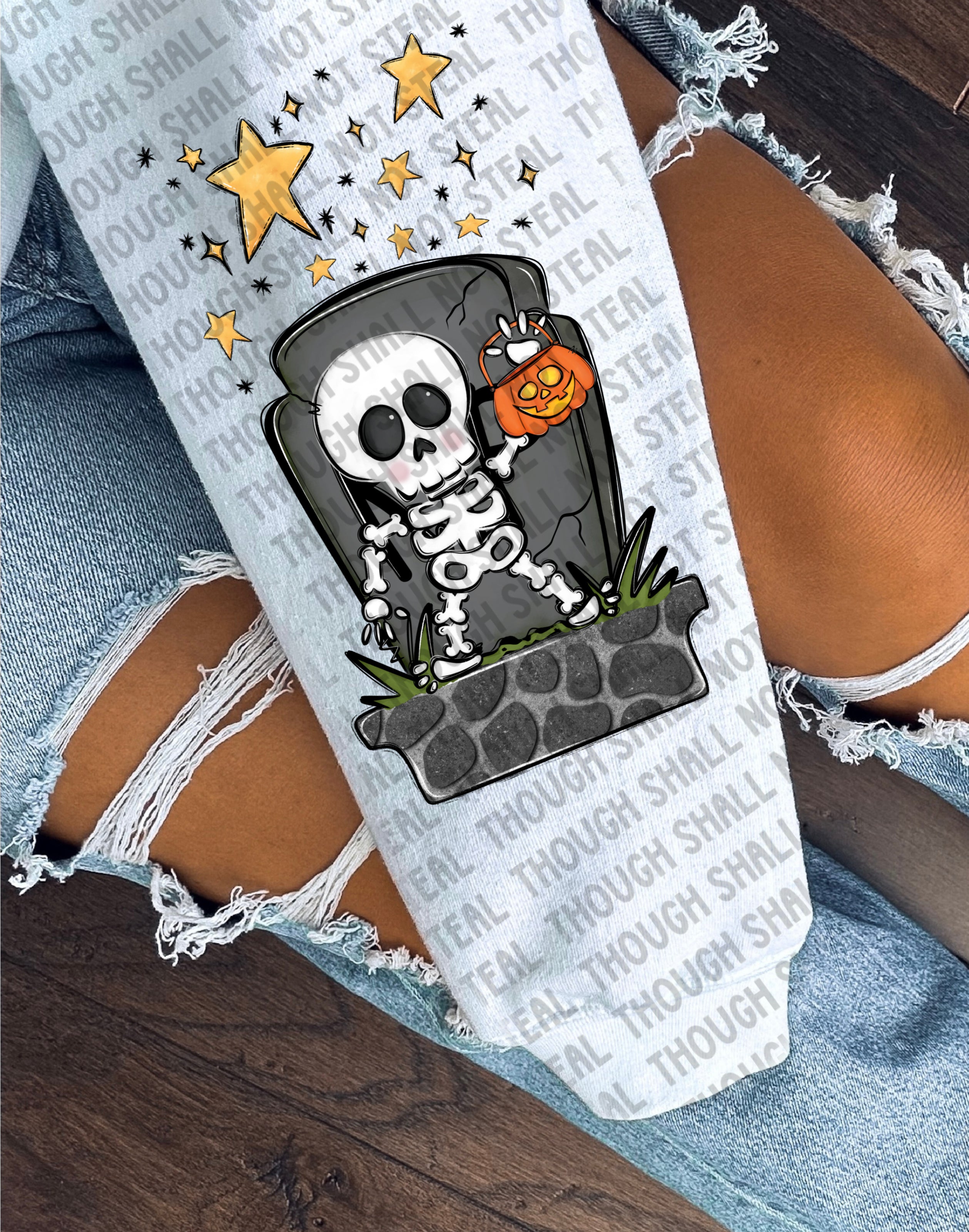 10-271 Boy - Blank Skelly Halloween Custom DTF Transfer ONLY
