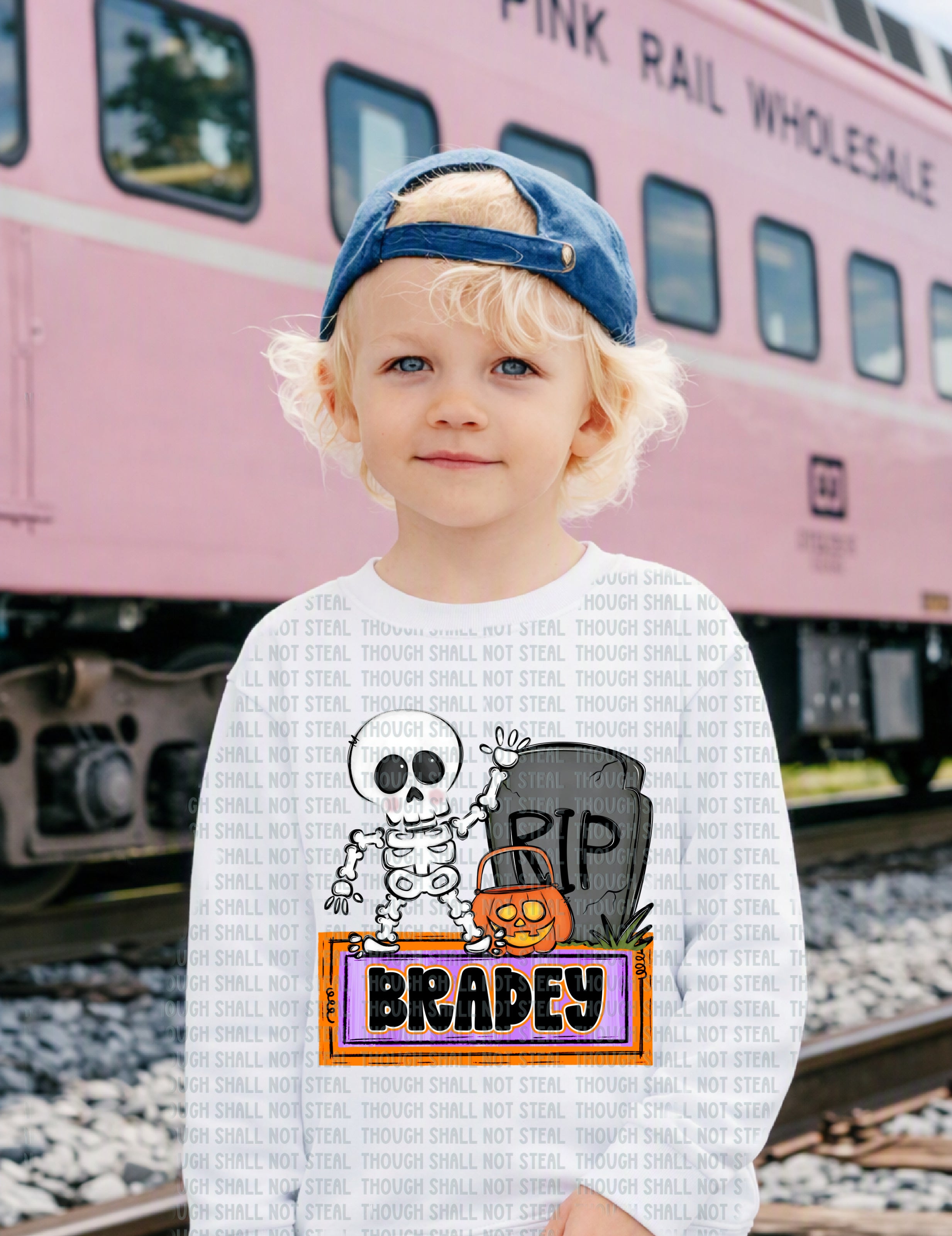 10-271 Boy - Blank Skelly Halloween Custom DTF Transfer ONLY