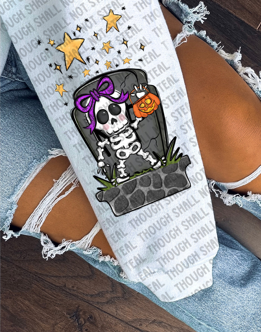 10-272 Girl - Blank Skelly Halloween Custom DTF Transfer ONLY