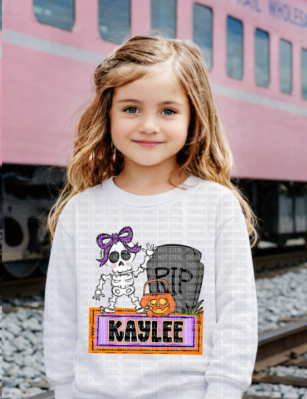 10-272 Girl - Blank Skelly Halloween Custom DTF Transfer ONLY