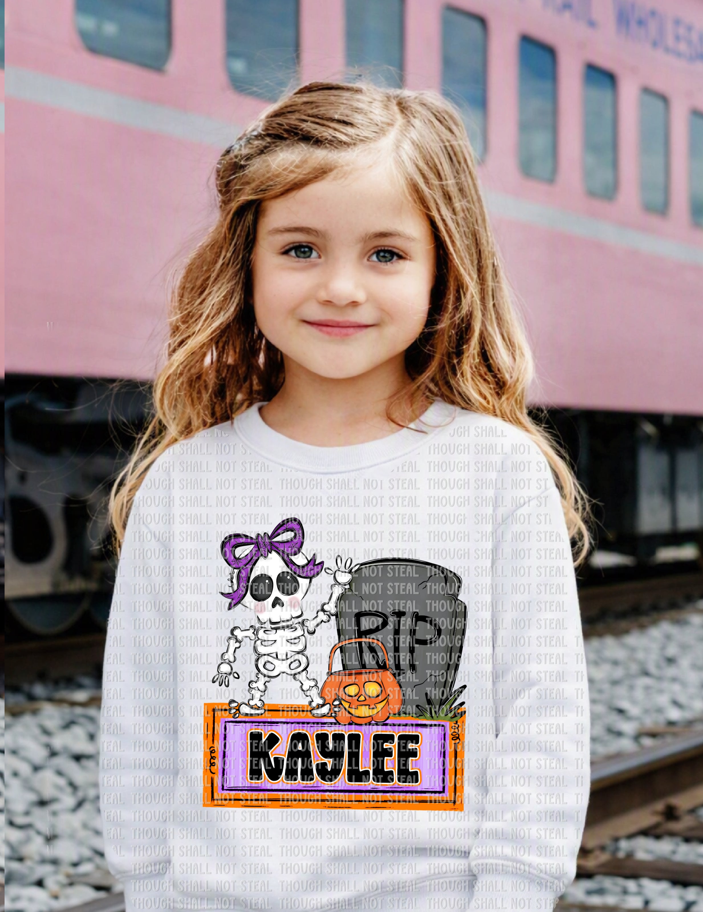 10-272 Girl - Blank Skelly Halloween Custom DTF Transfer ONLY