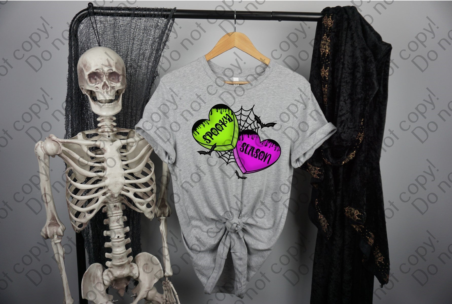 10-91 Spooky Season Hearts DTF TRANSFER ONLY